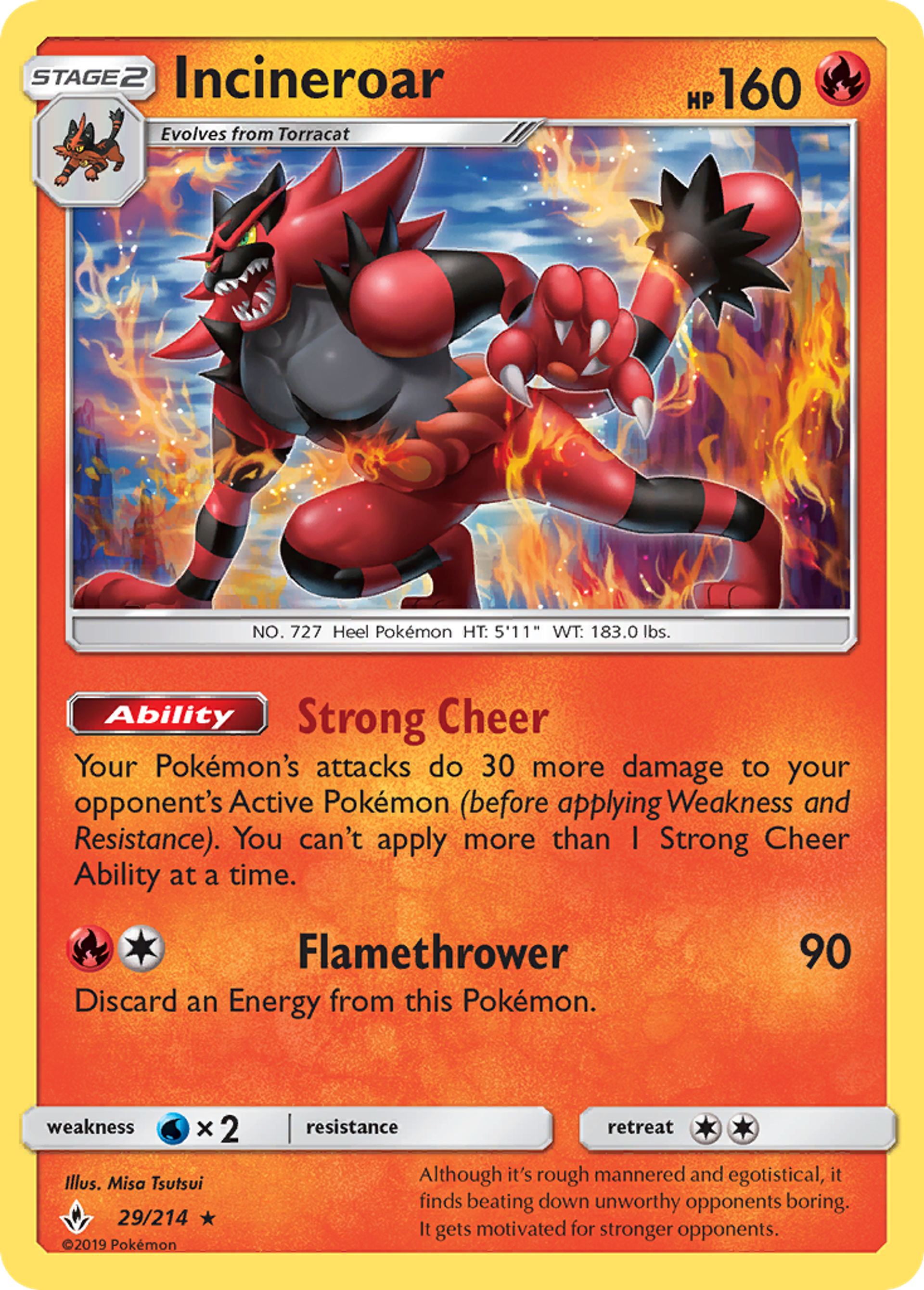 Incineroar — SM - Unbroken Bonds — Pokemon