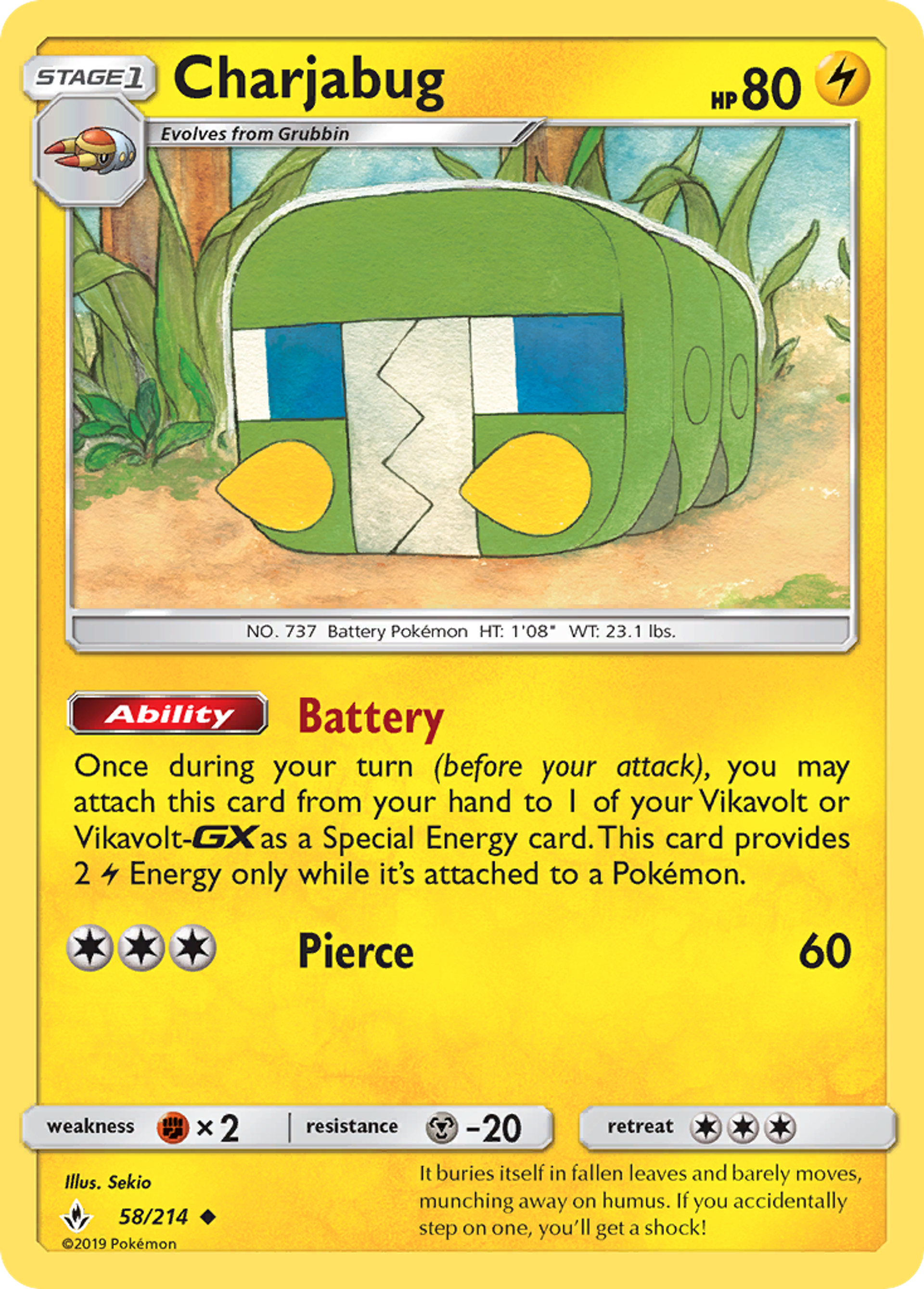 Charjabug — SM - Unbroken Bonds — Pokemon