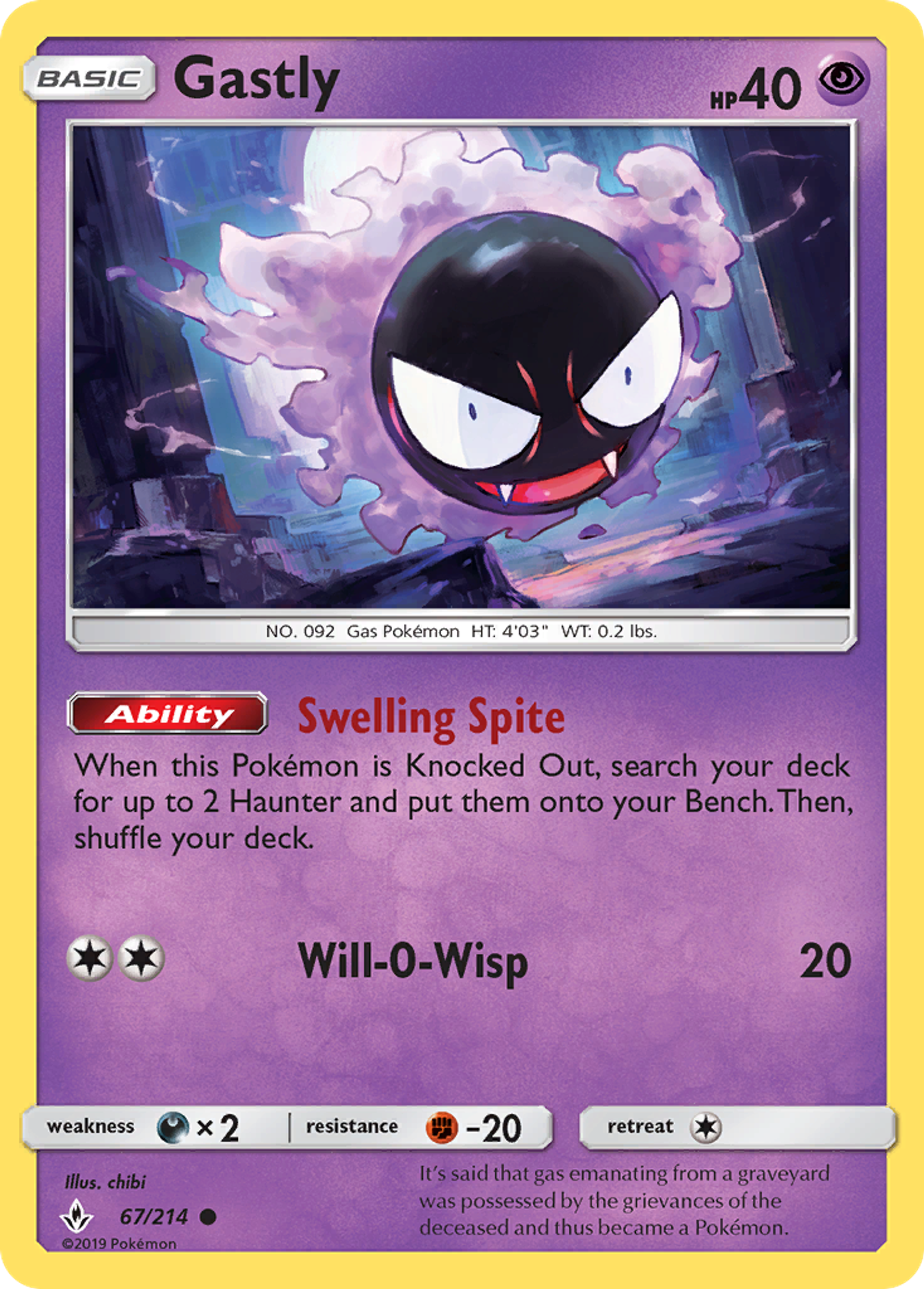 Gastly — SM - Unbroken Bonds — Pokemon