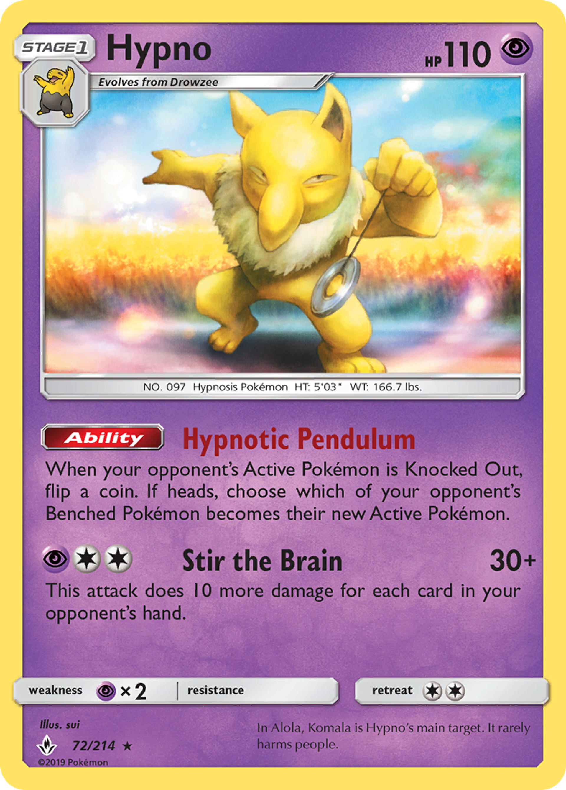 Hypno — SM - Unbroken Bonds — Pokemon