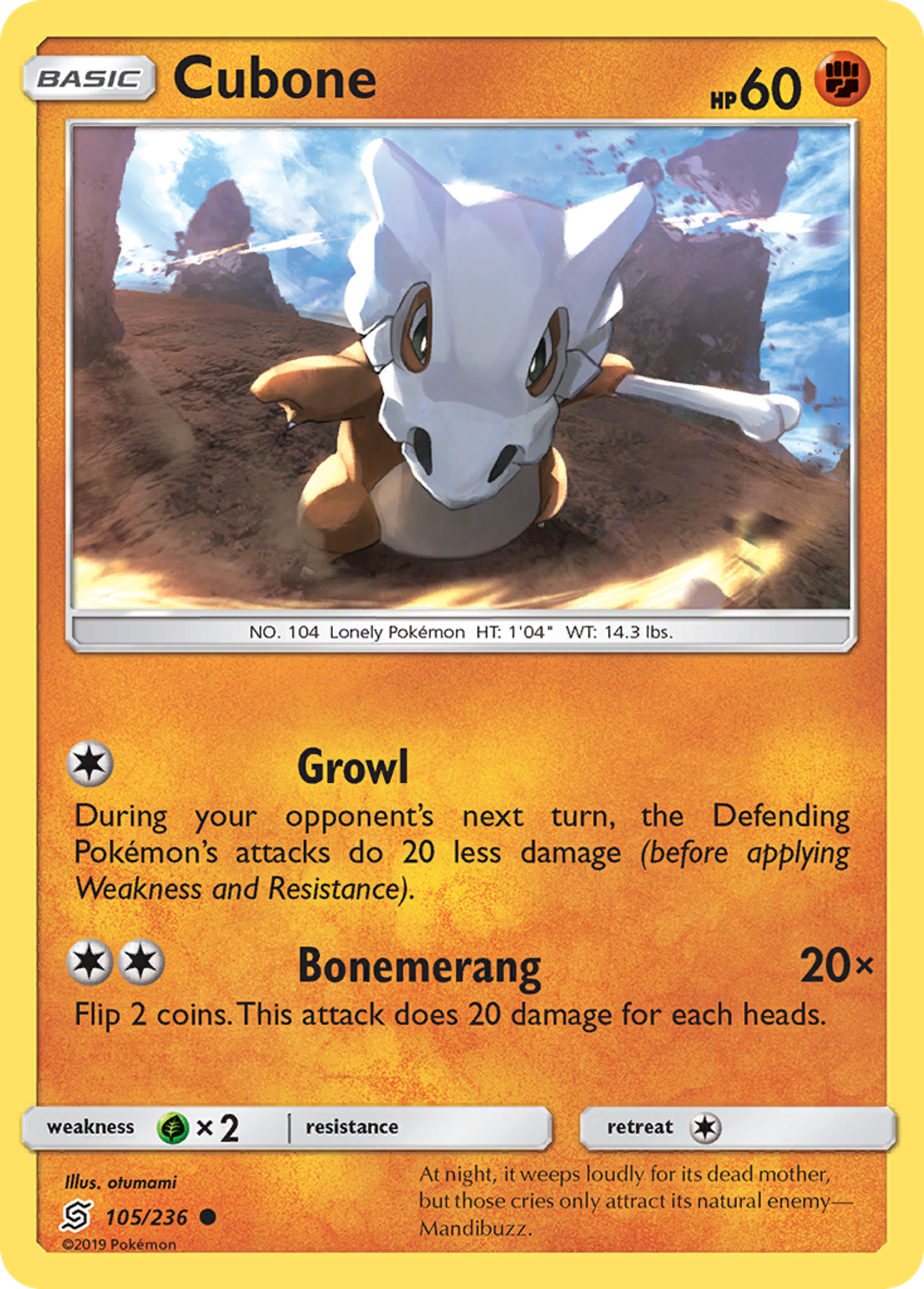 Cubone — SM - Unified Minds — Pokemon