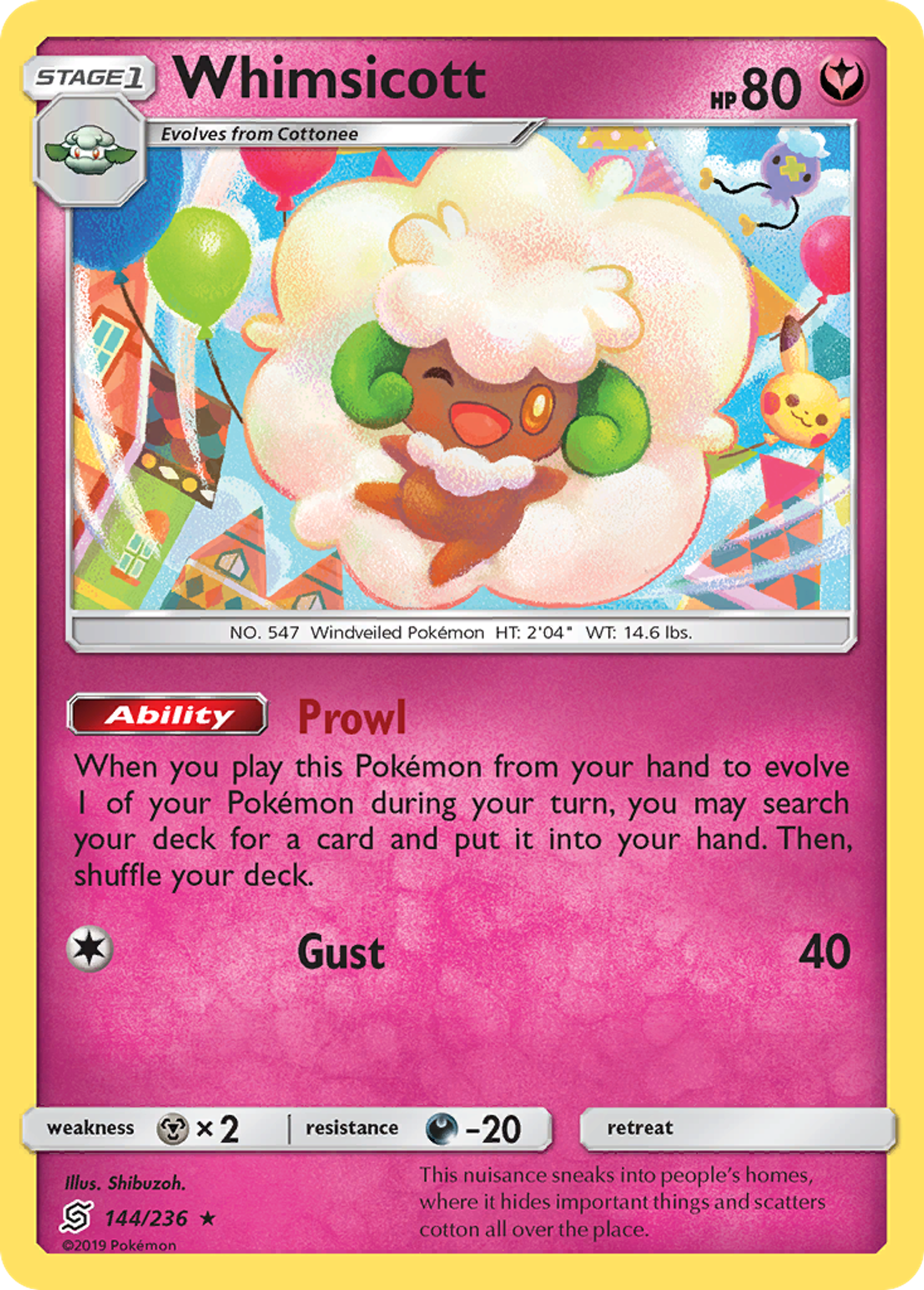 Whimsicott — SM - Unified Minds — Pokemon