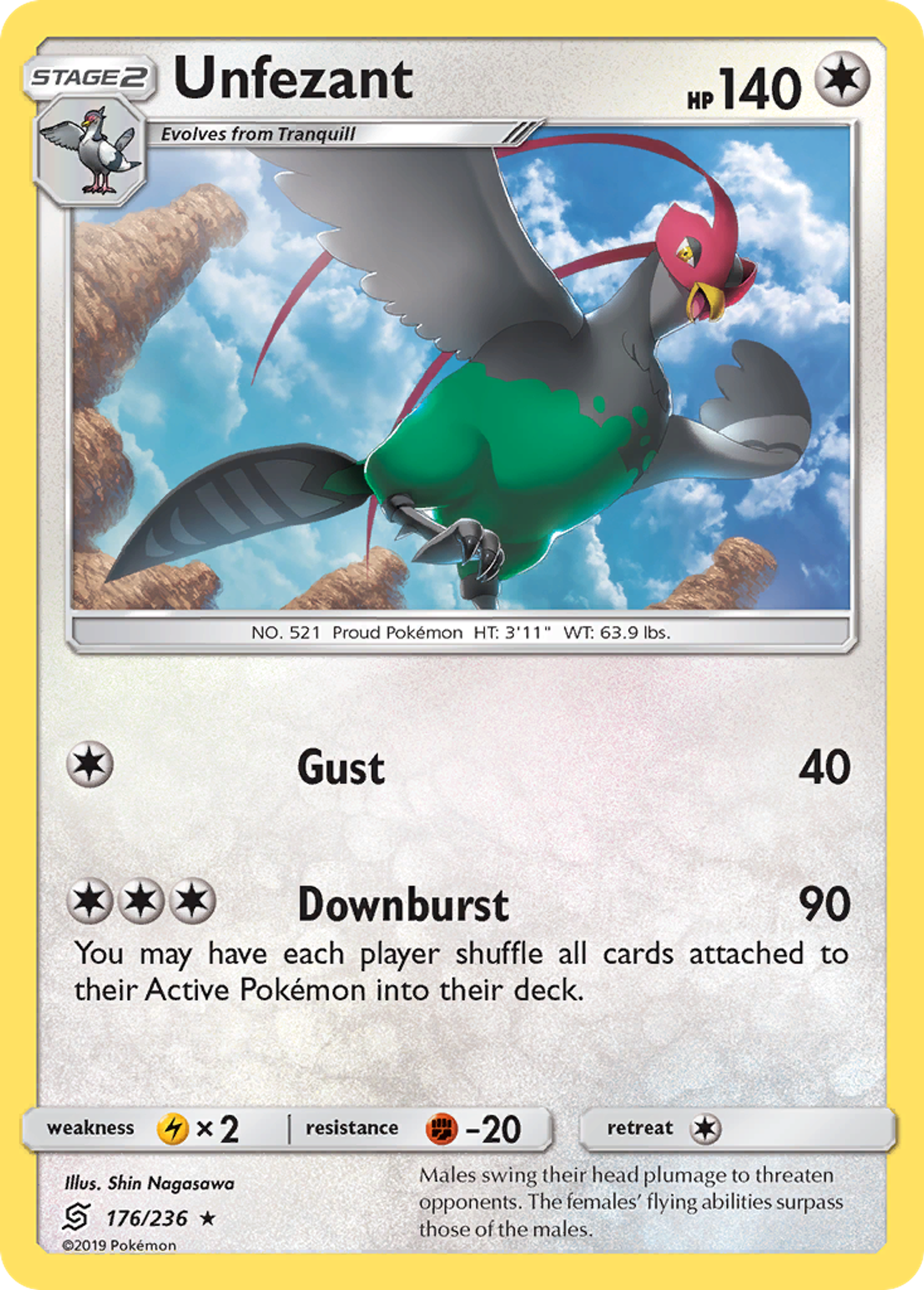 Unfezant — SM - Unified Minds — Pokemon