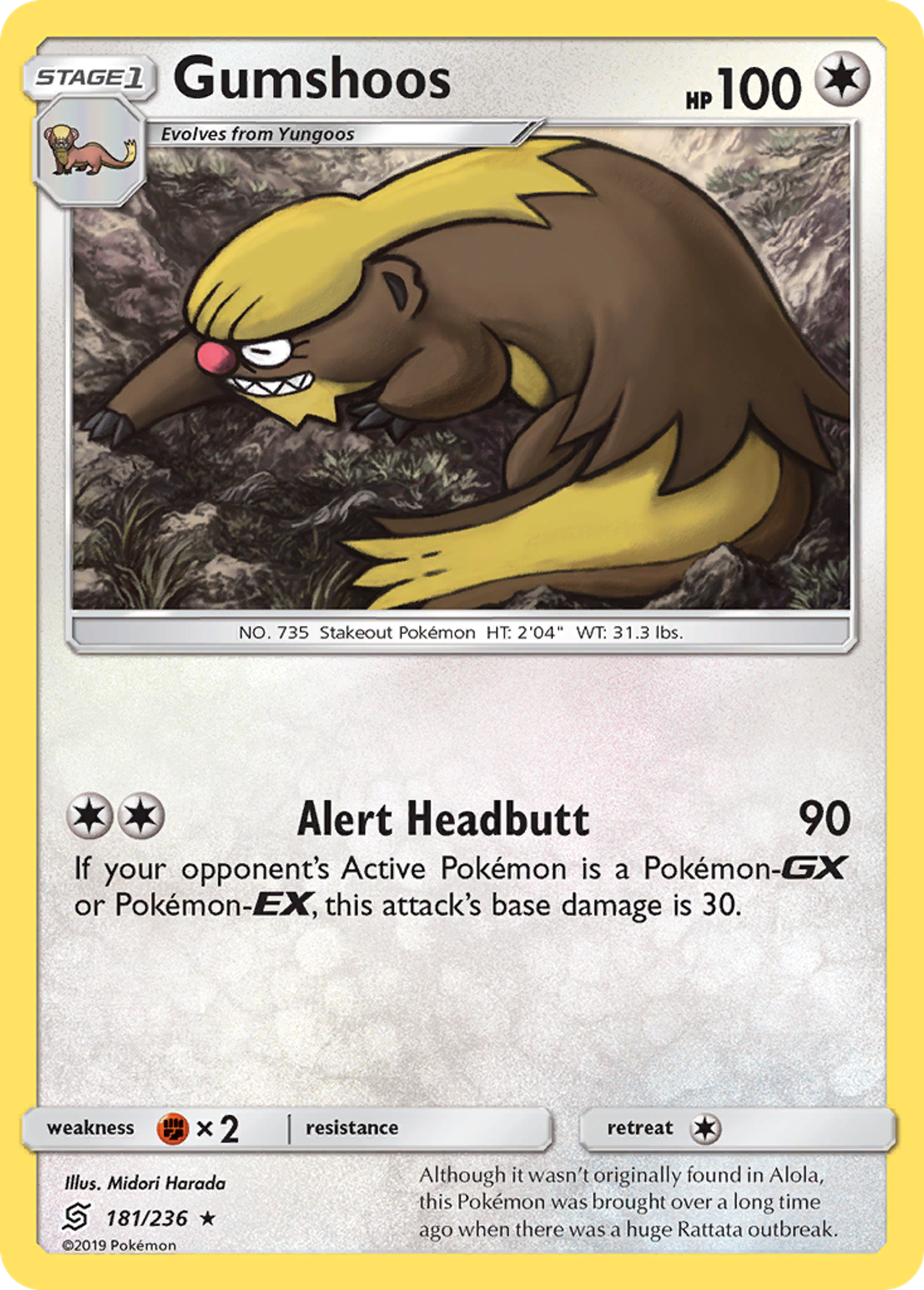 Gumshoos — SM - Unified Minds — Pokemon