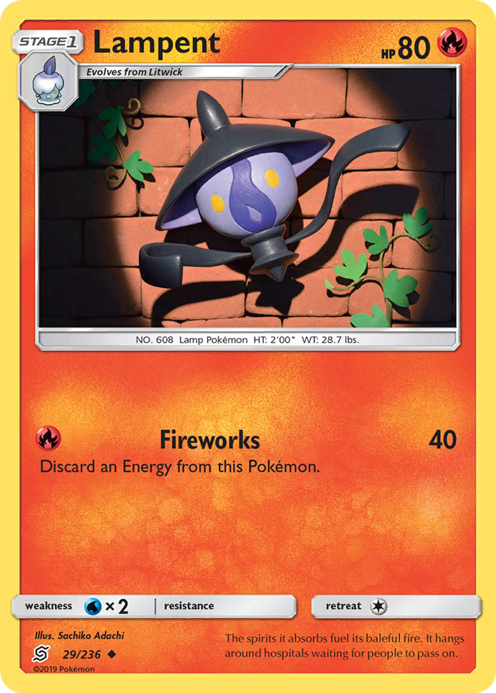 Lampent — SM - Unified Minds — Pokemon