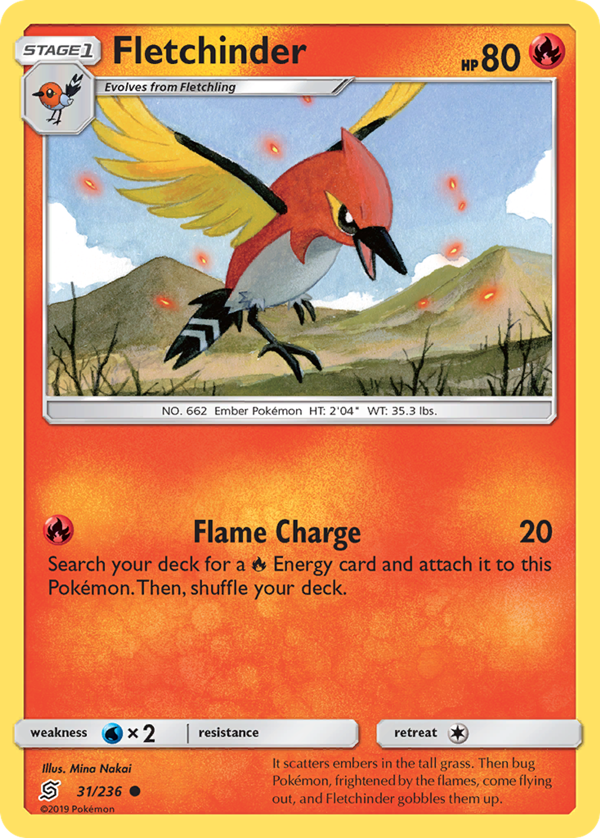 Fletchinder — SM - Unified Minds — Pokemon