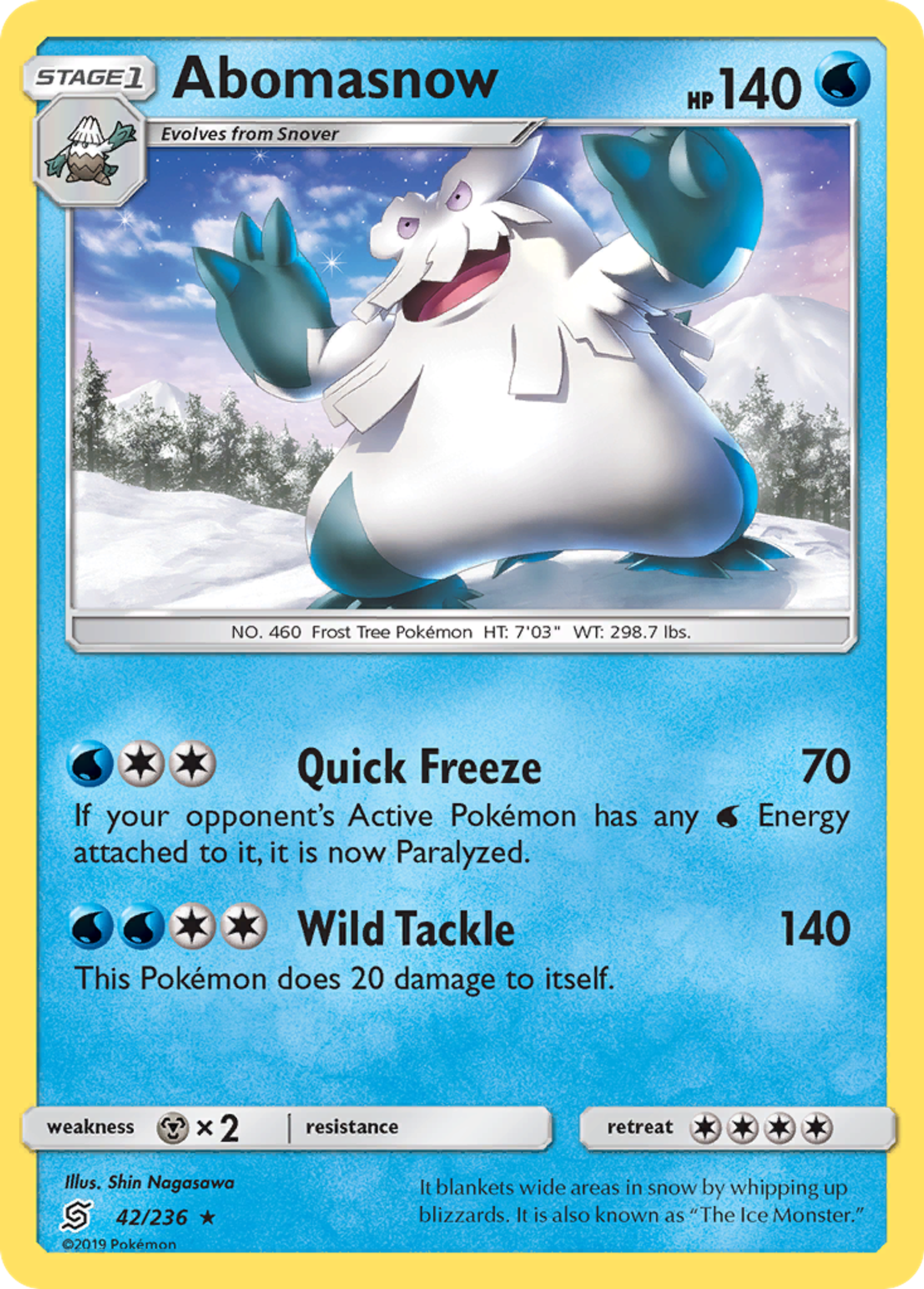 Abomasnow — SM - Unified Minds — Pokemon