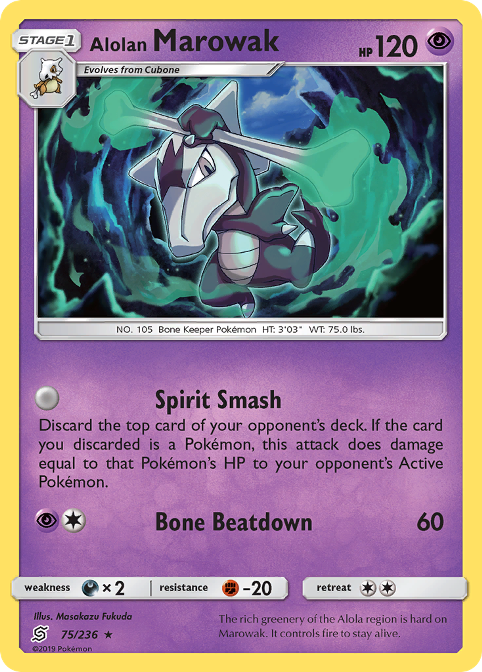 Alolan Marowak — SM - Unified Minds — Pokemon