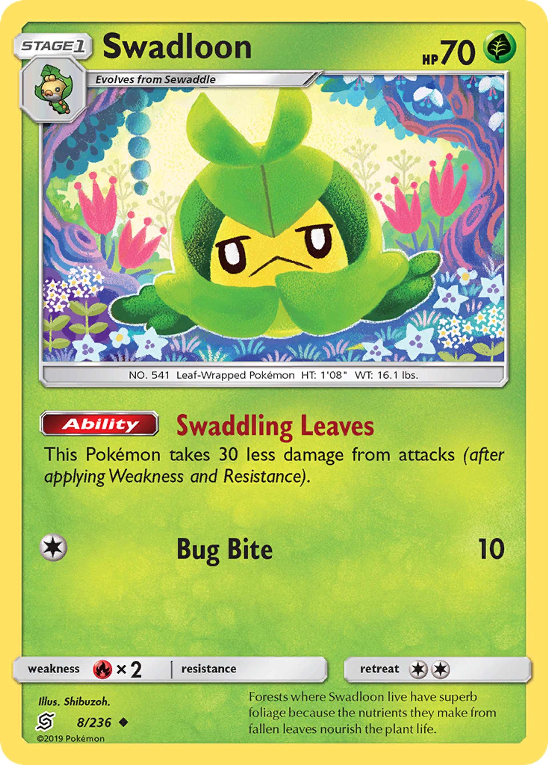 Swadloon — SM - Unified Minds — Pokémon