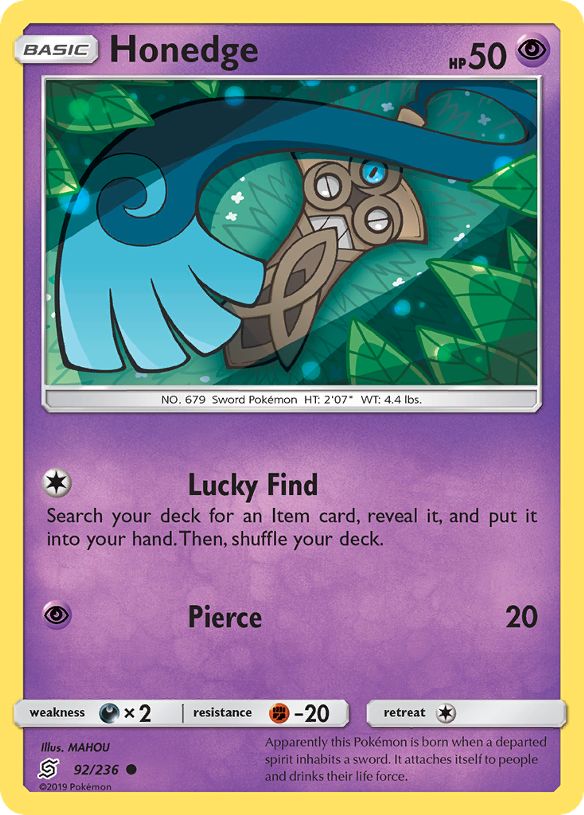 Honedge — SM - Unified Minds — Pokemon