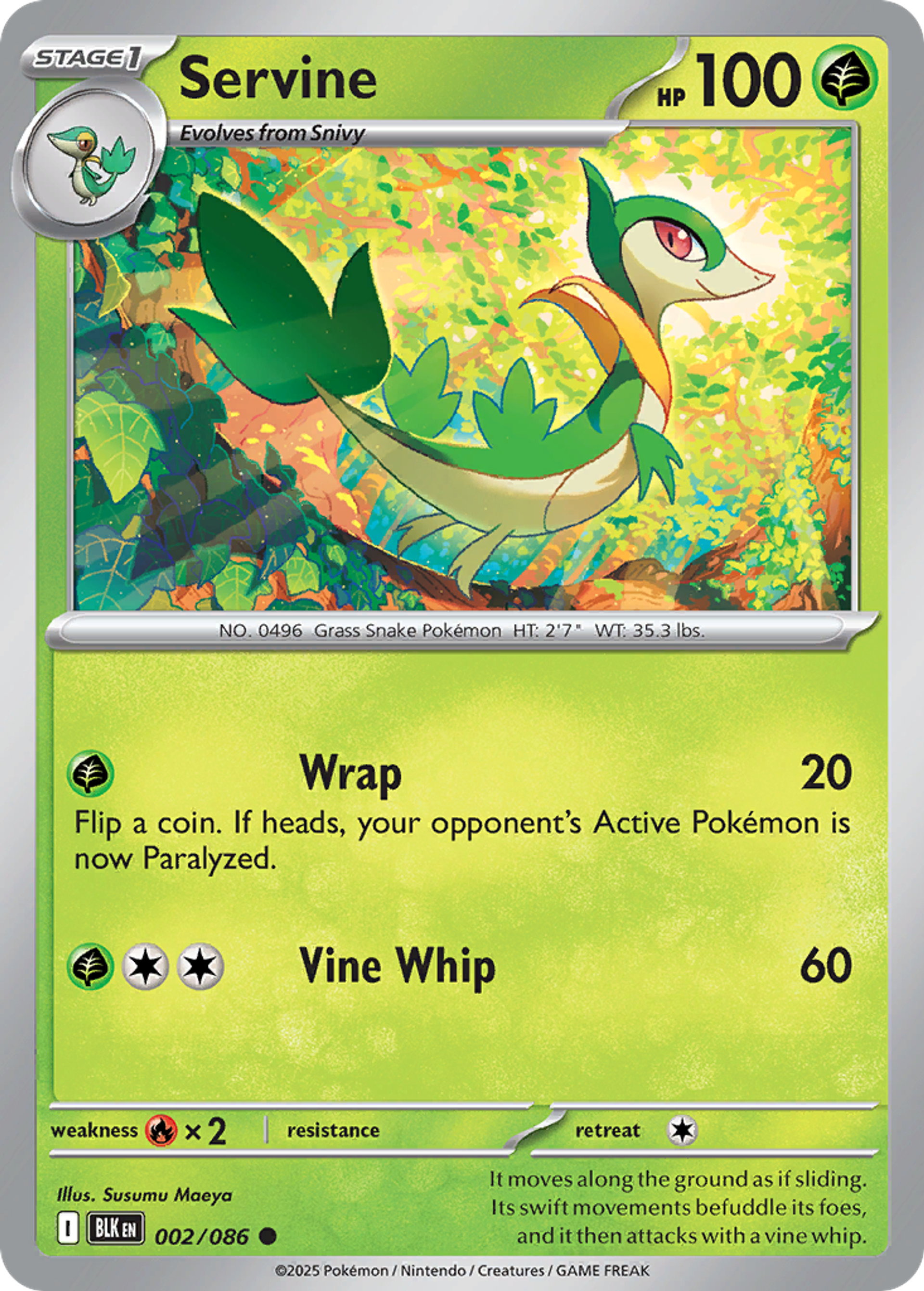 Servine — SV: Black Bolt — Pokemon