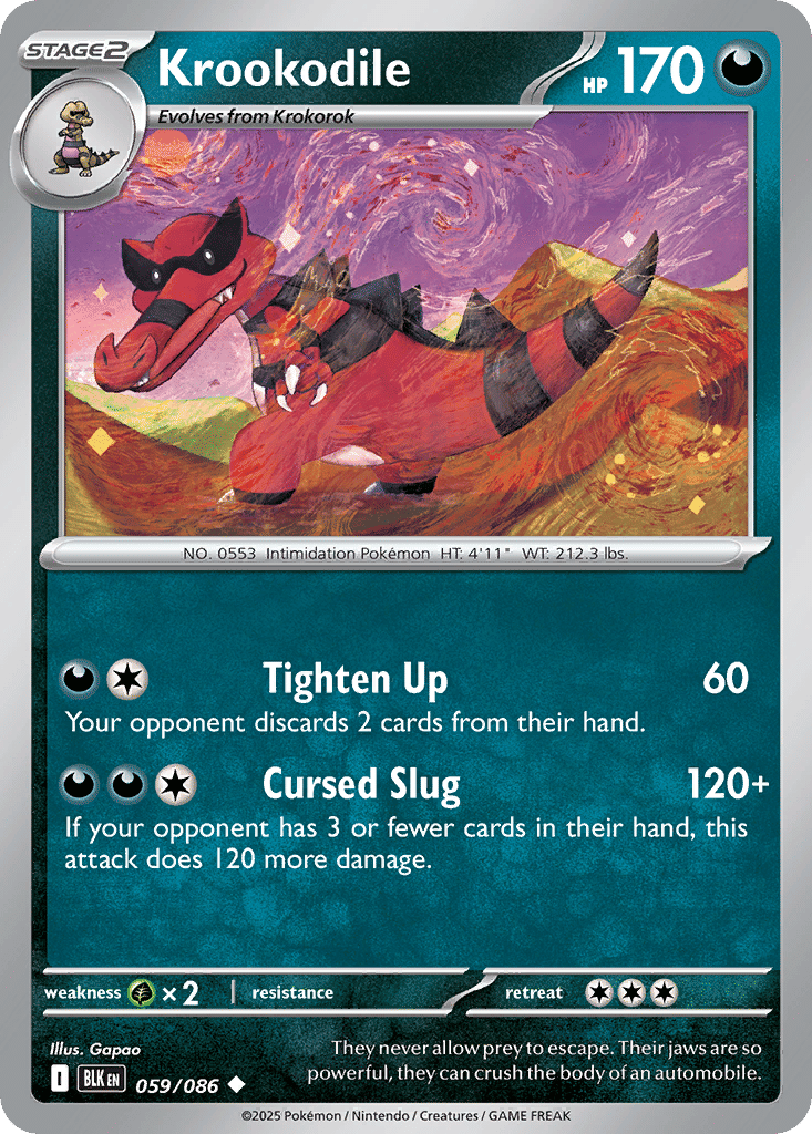 Krookodile — SV: Black Bolt — Pokemon