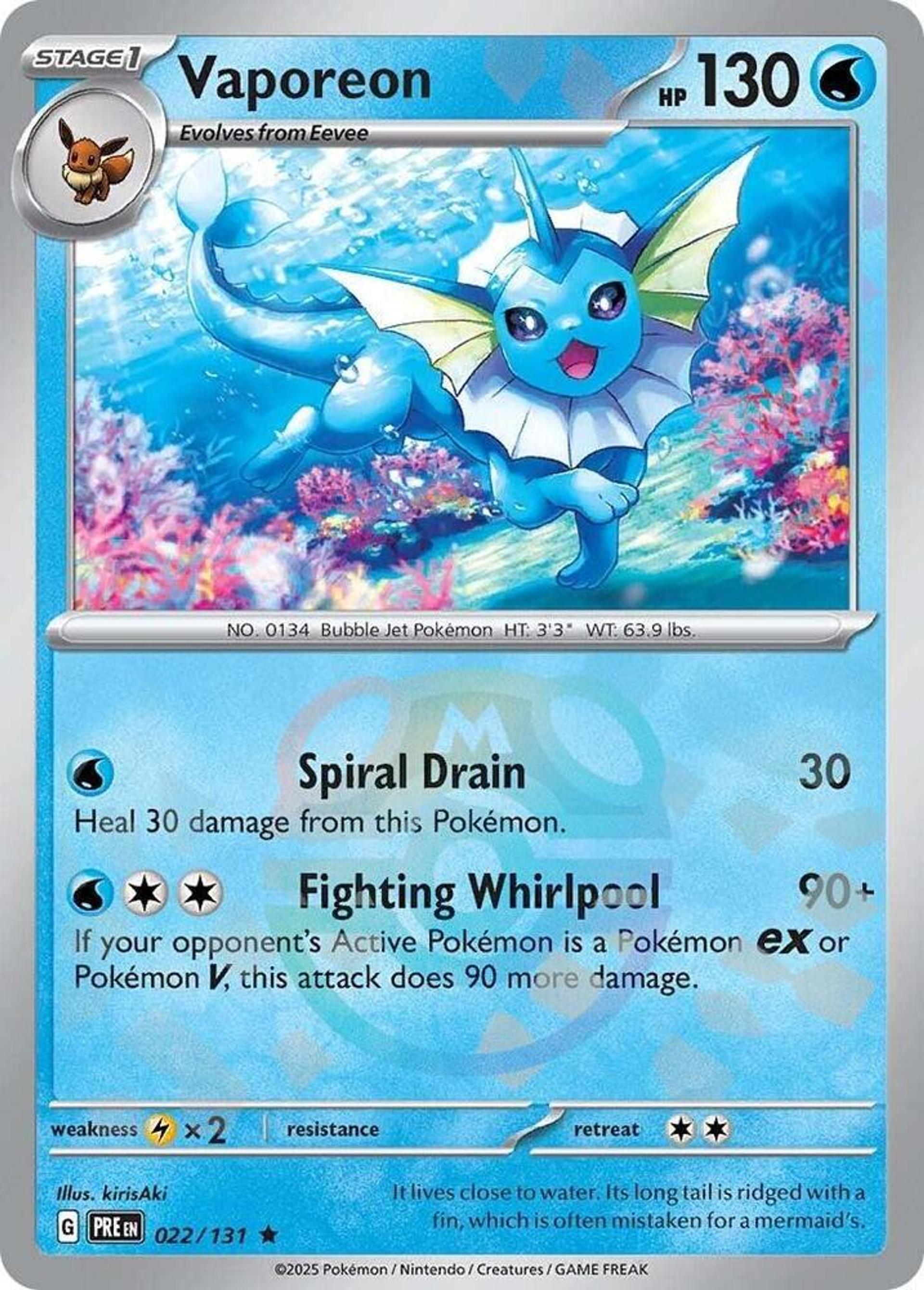 Vaporeon — SV: Prismatic Evolutions — Pokemon