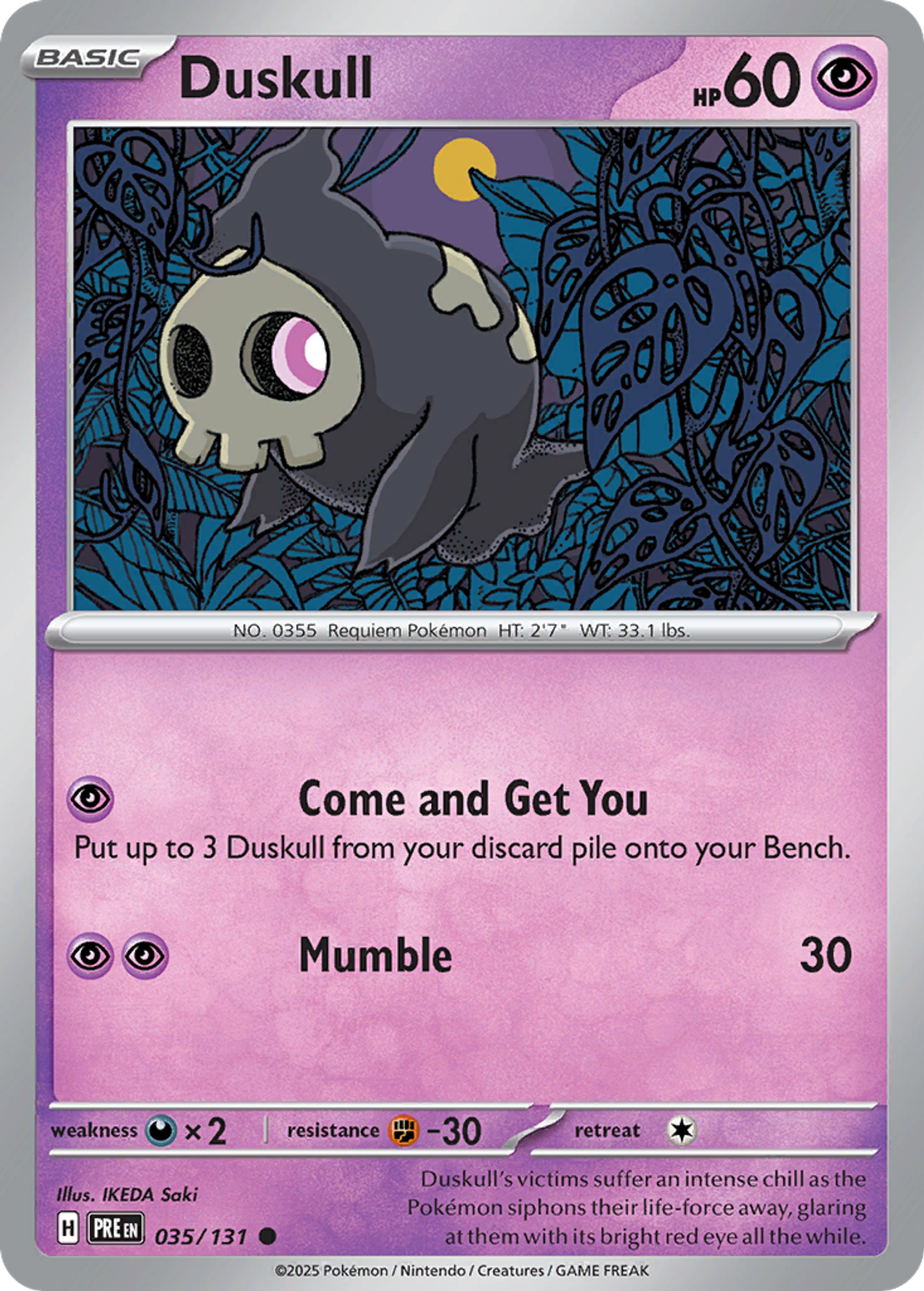 Duskull — SV: Prismatic Evolutions — Pokémon