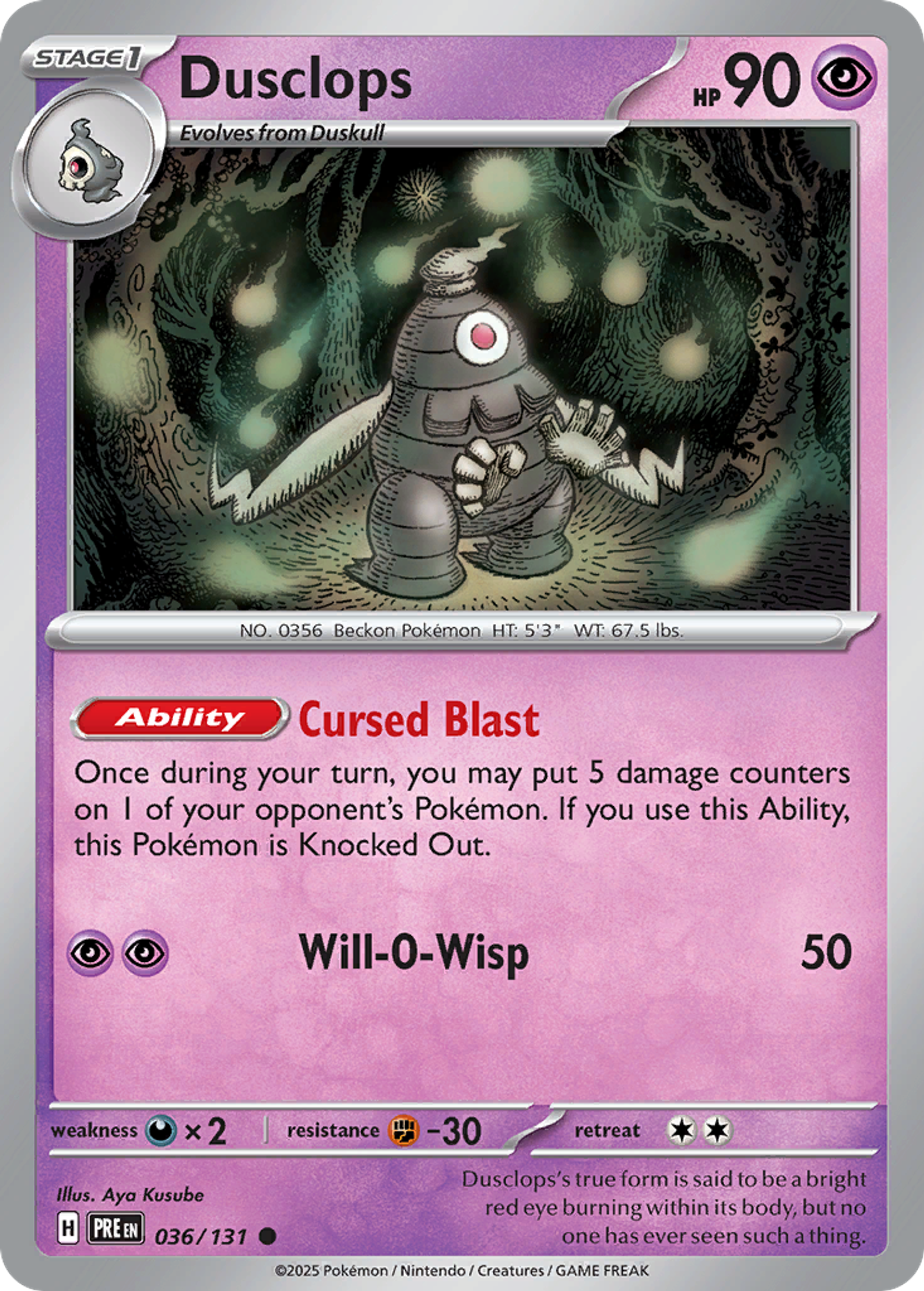 Dusclops — SV: Prismatic Evolutions — Pokémon
