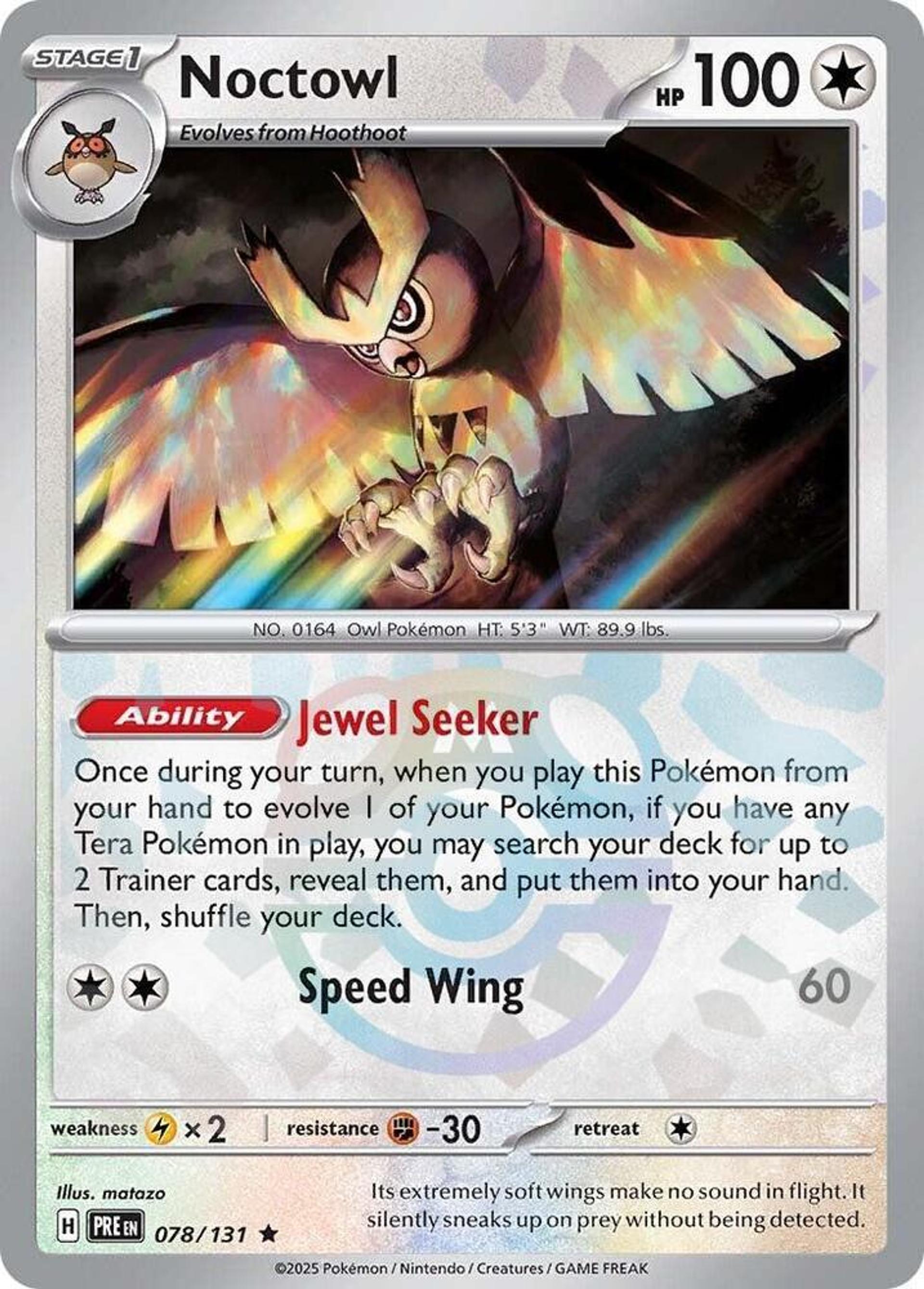 Noctowl — SV: Prismatic Evolutions — Pokemon