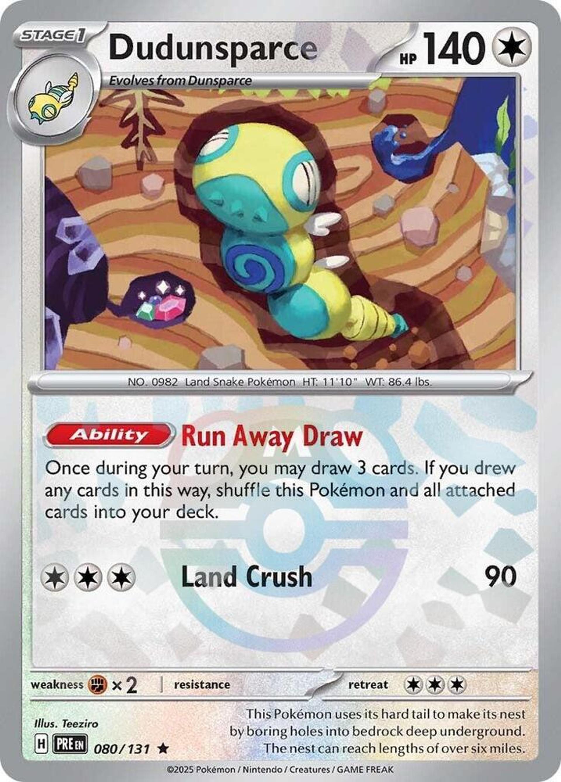 Dudunsparce — SV: Prismatic Evolutions — Pokemon