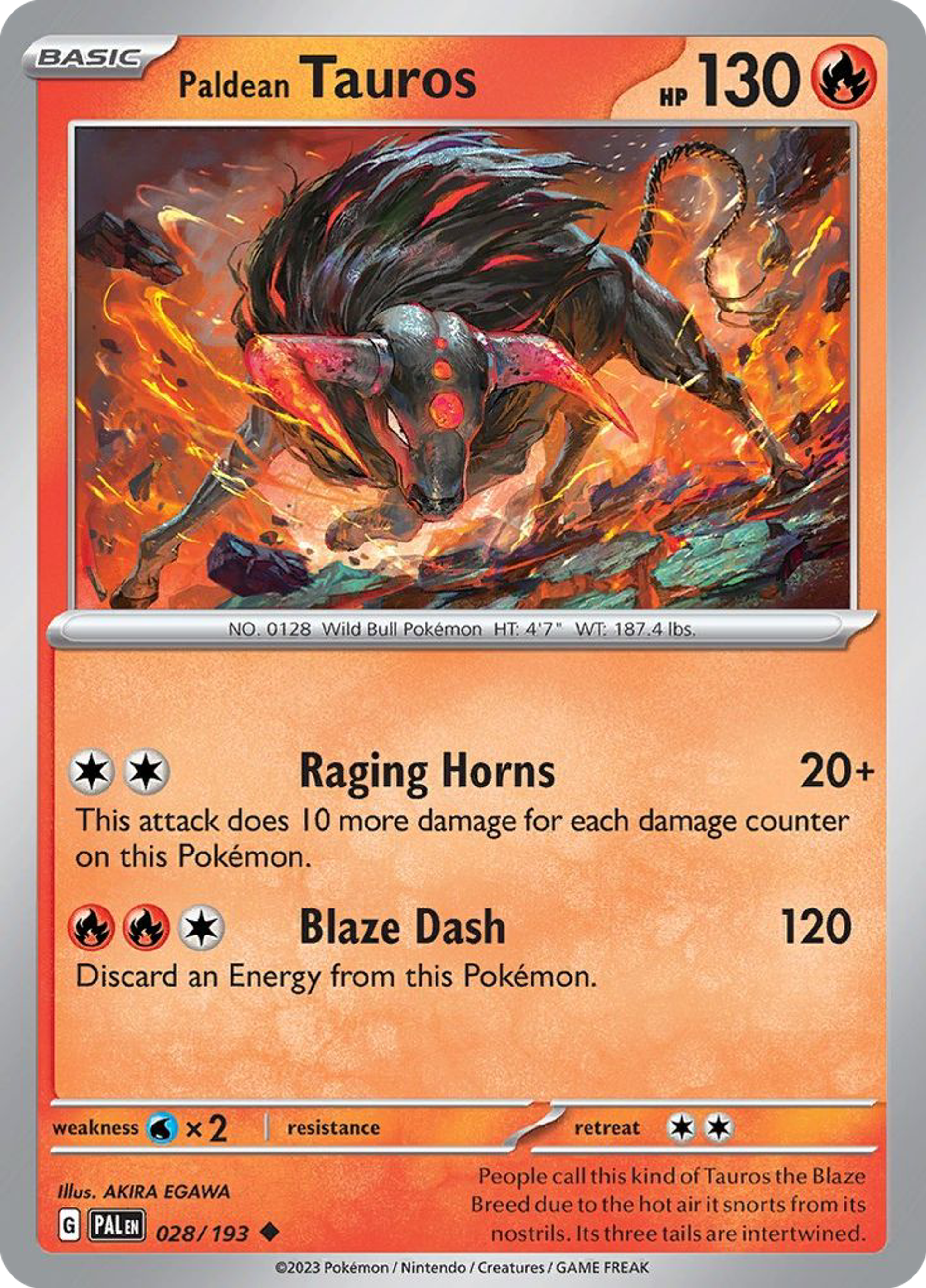 Tauros de Paldea — SV02: Paldea Evolved — Pokemon