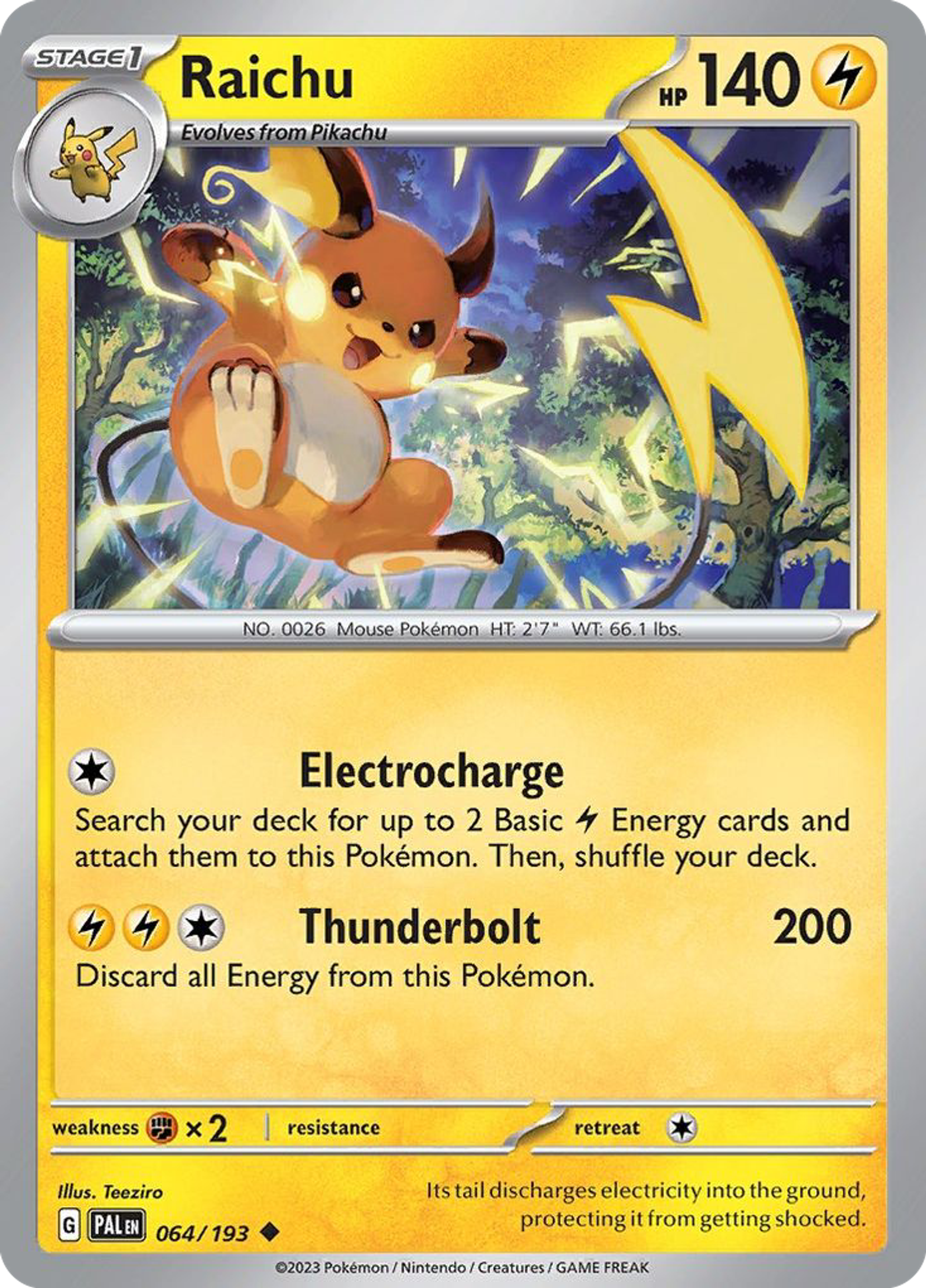 Raichu — SV02: Paldea Evolved — Pokémon