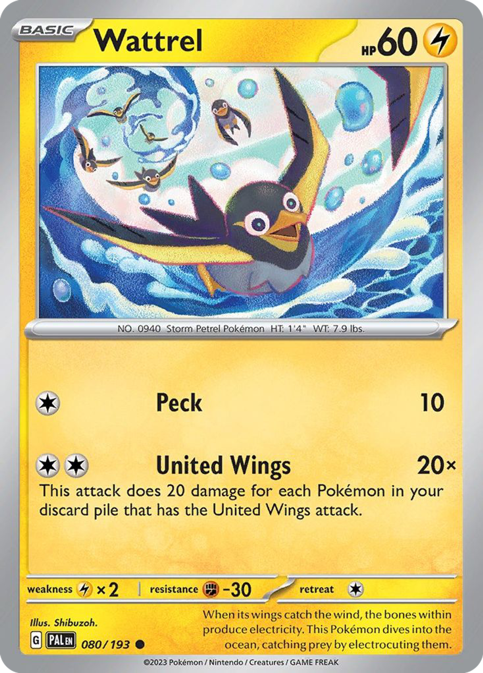 Wattrel — SV02: Paldea Evolved — Pokémon