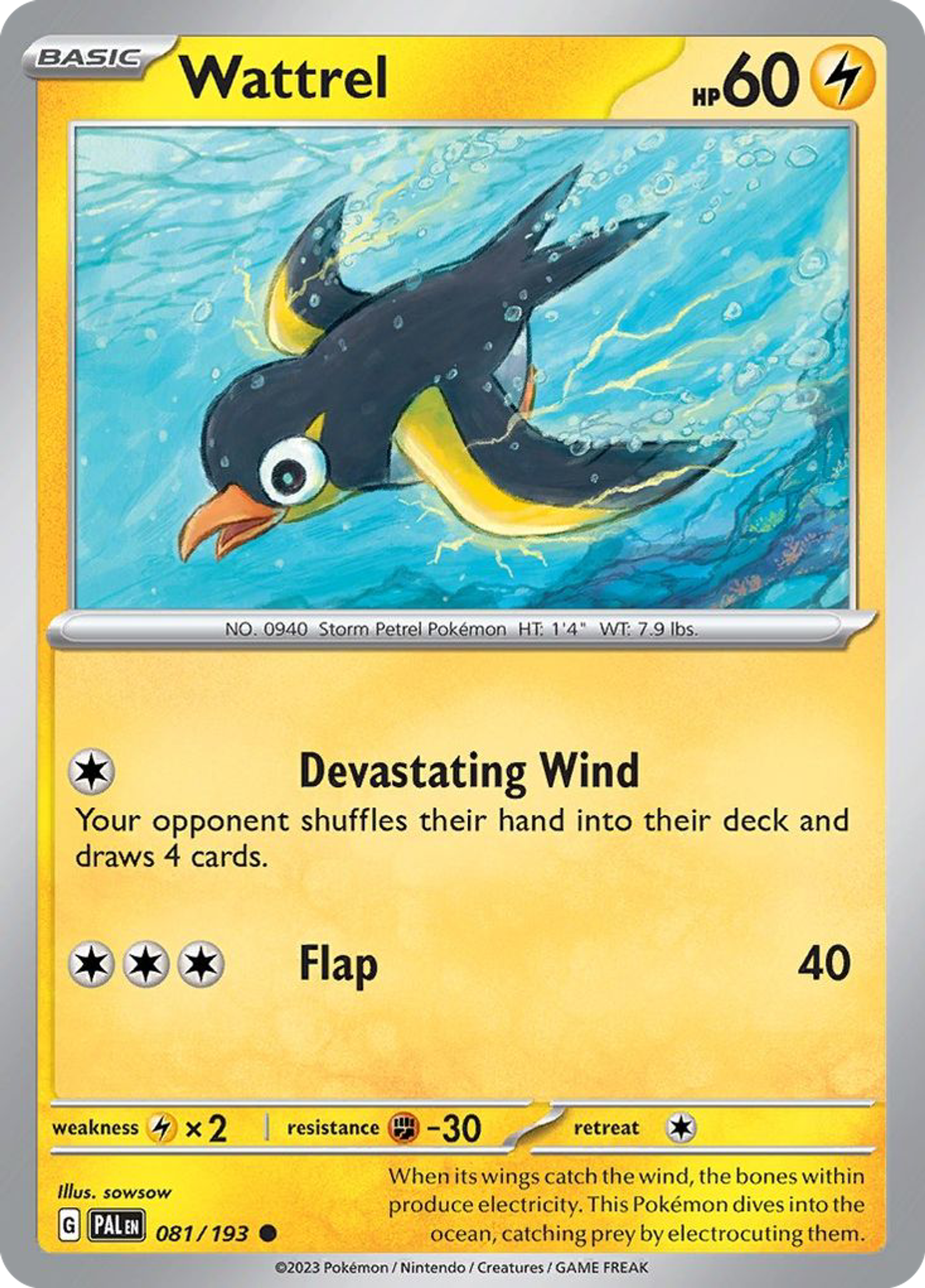 Wattrel — SV02: Paldea Evolved — Pokémon