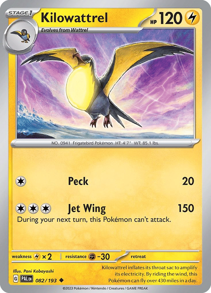 Kilowattrel — SV02: Paldea Evolved — Pokemon