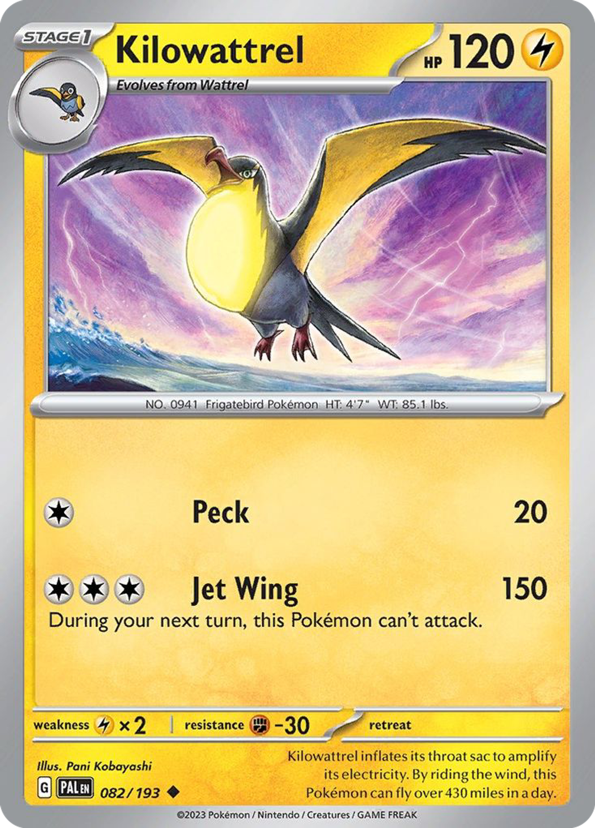Kilowattrel — SV02: Paldea Evolved — Pokémon