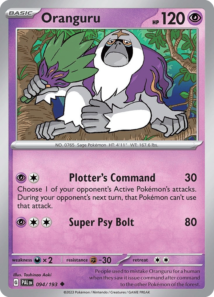 Oranguru — SV02: Paldea Evolved — Pokemon