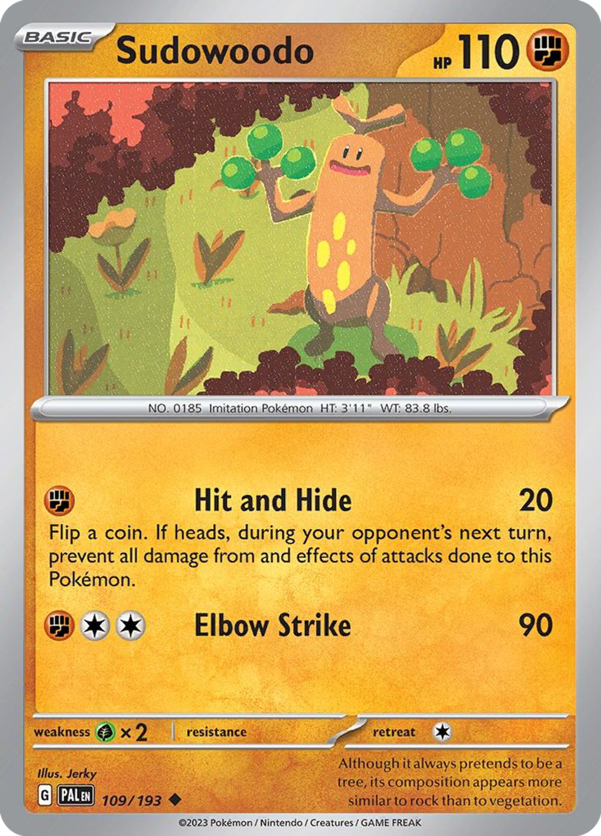 Sudowoodo — SV02: Paldea Evolved — Pokémon