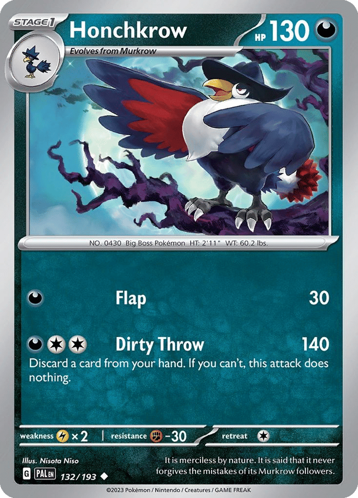 Honchkrow — SV02: Paldea Evolved — Pokemon
