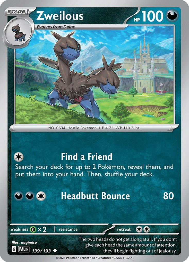 Zweilous — SV02: Paldea Evolved — Pokemon