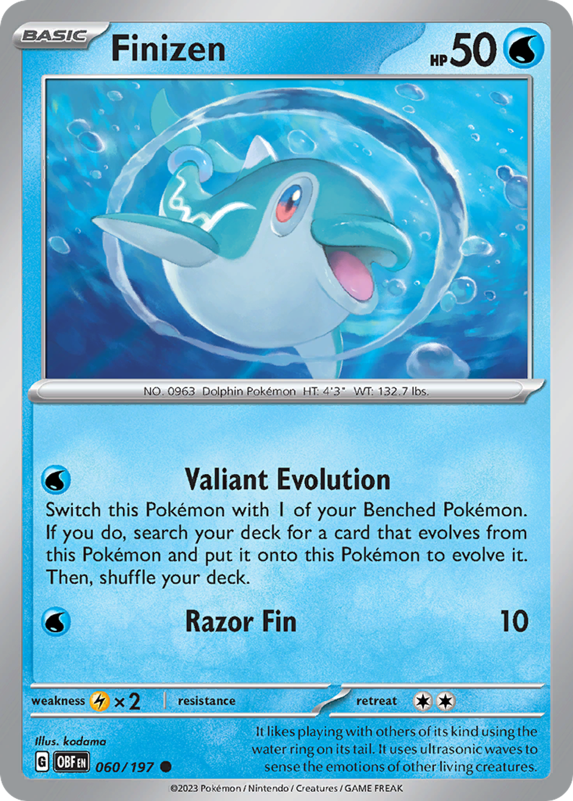 Finizen 60/197 — SV03: Obsidian Flames — Pokémon
