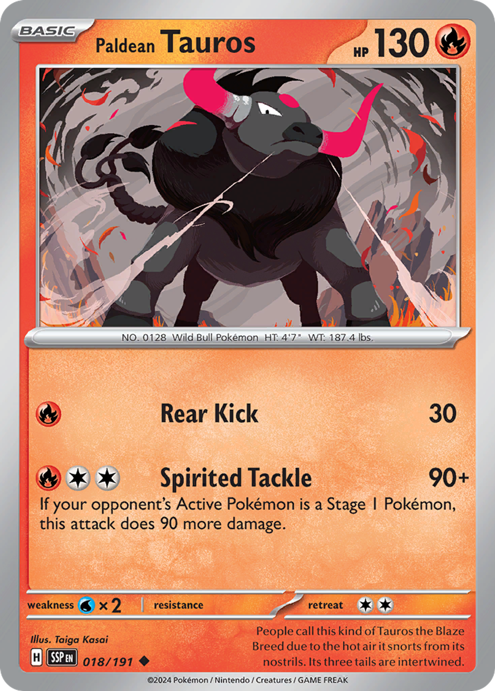 Paldean Tauros — SV08: Surging Sparks — Pokémon