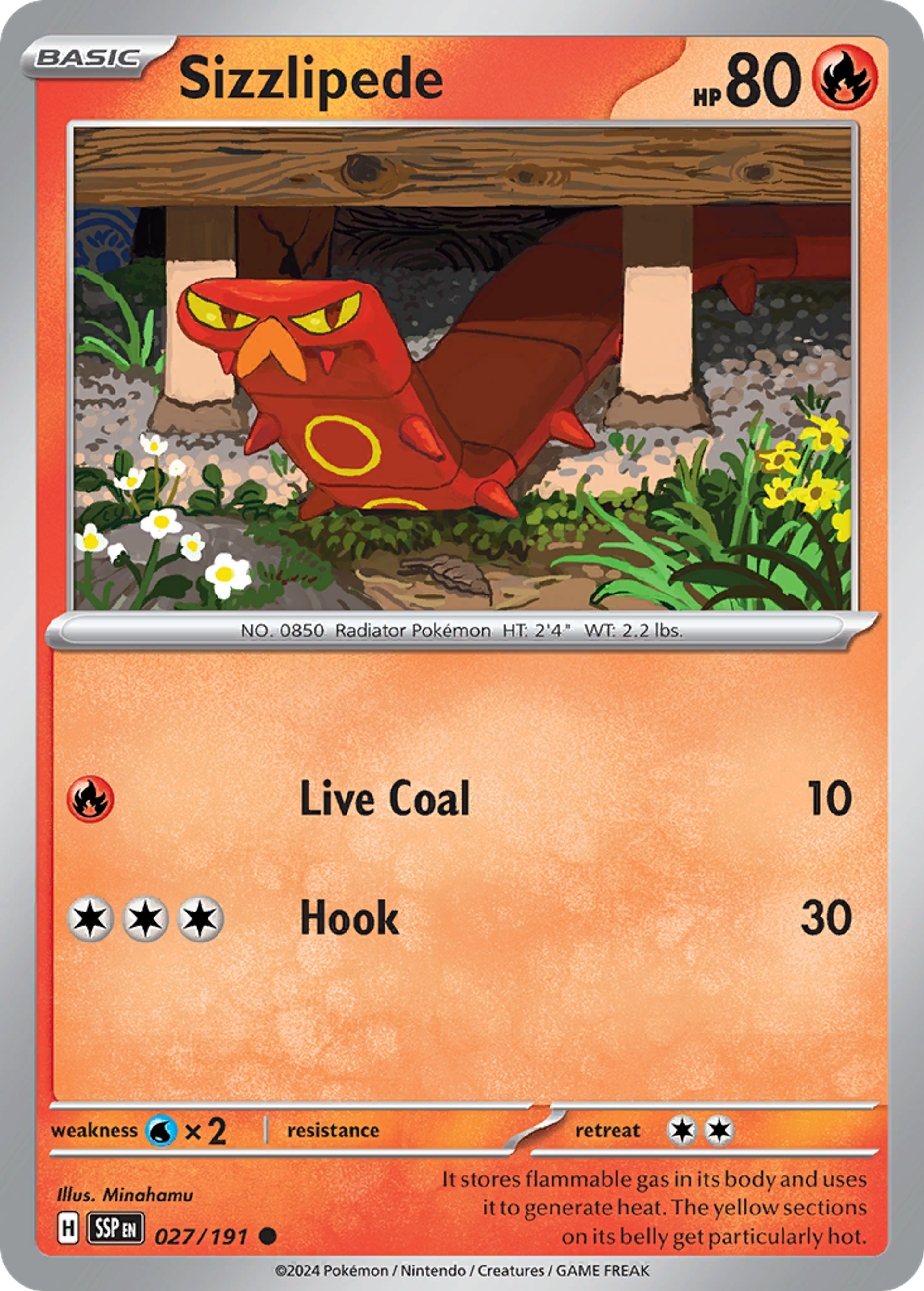 Sizzlipede — SV08: Surging Sparks — Pokémon