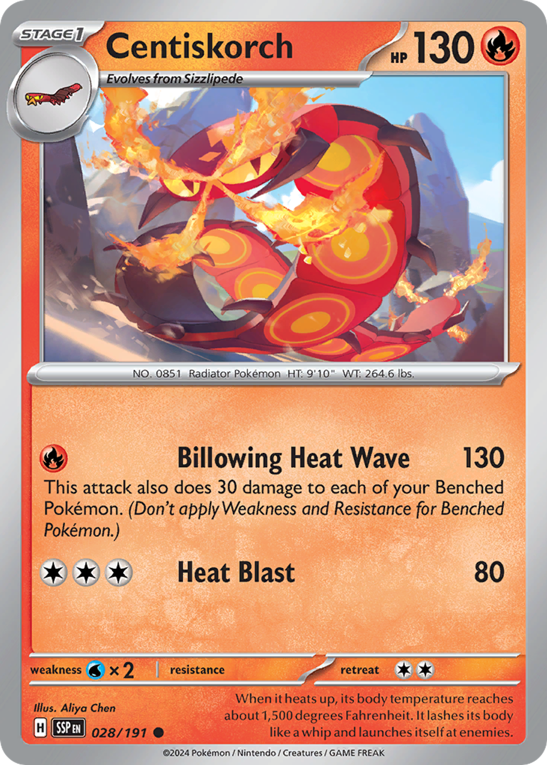 Centiskorch — SV08: Surging Sparks — Pokémon