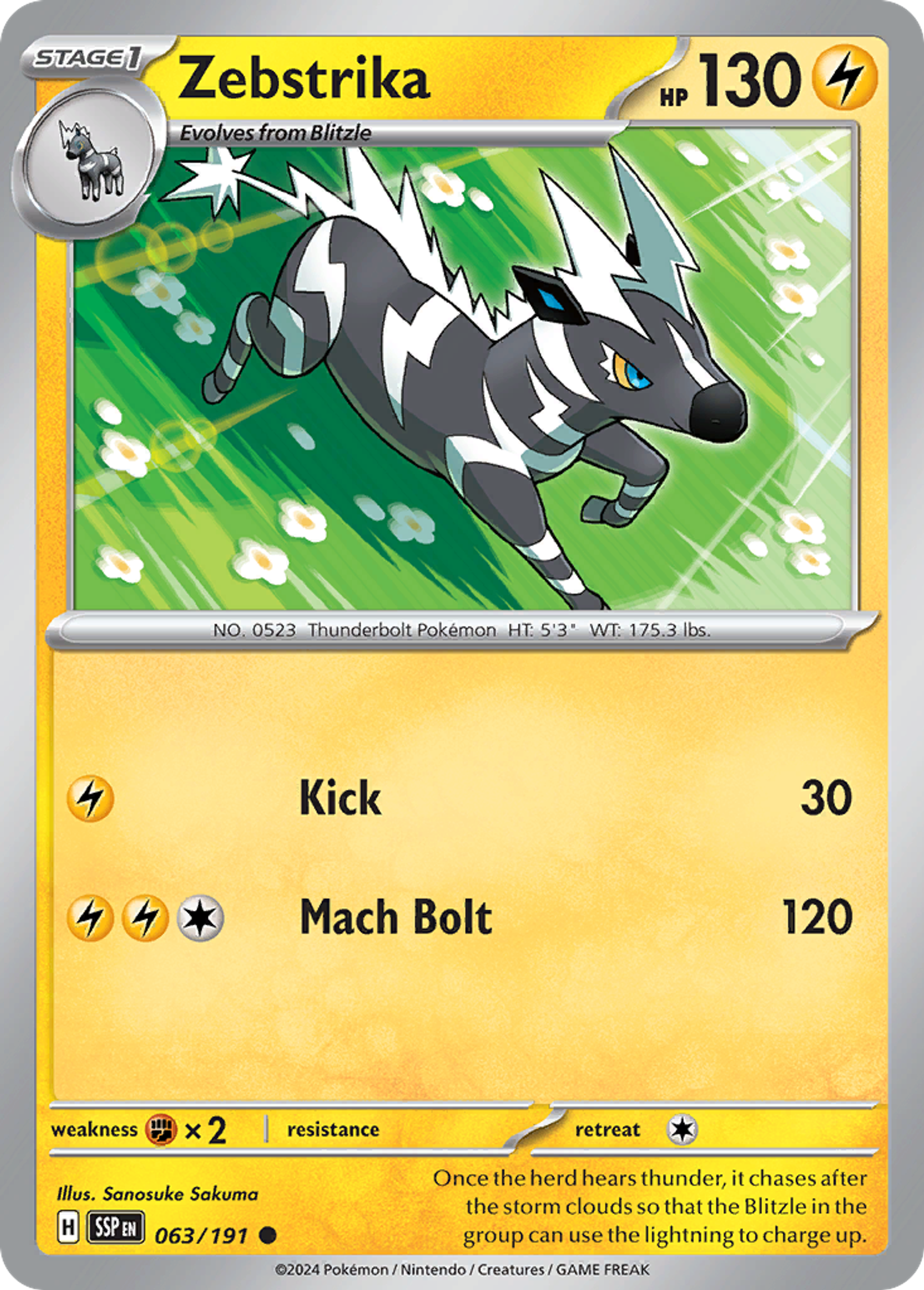 Zéblitz — SV08: Surging Sparks — Pokémon