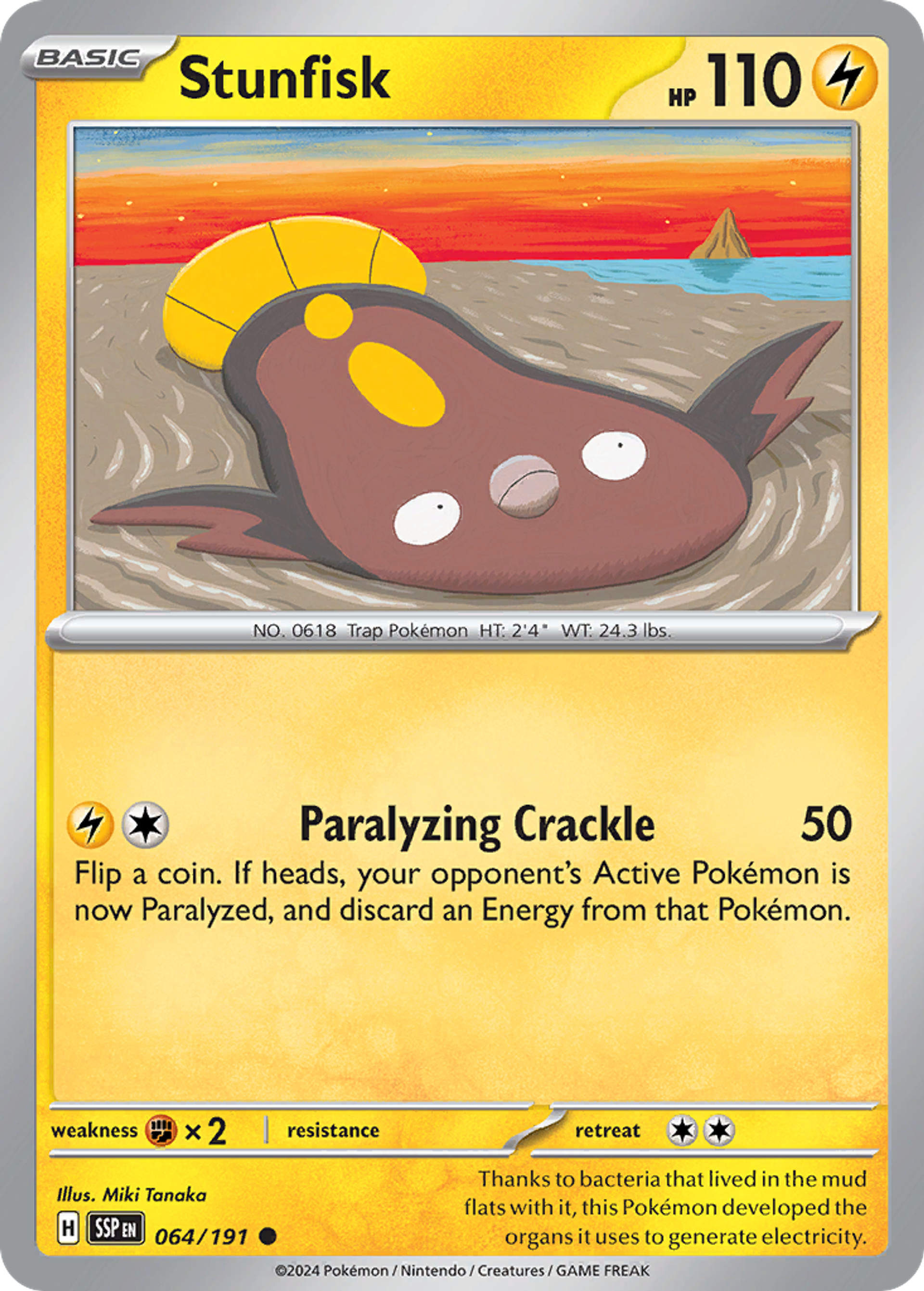 Stunfisk — SV08: Surging Sparks — Pokémon