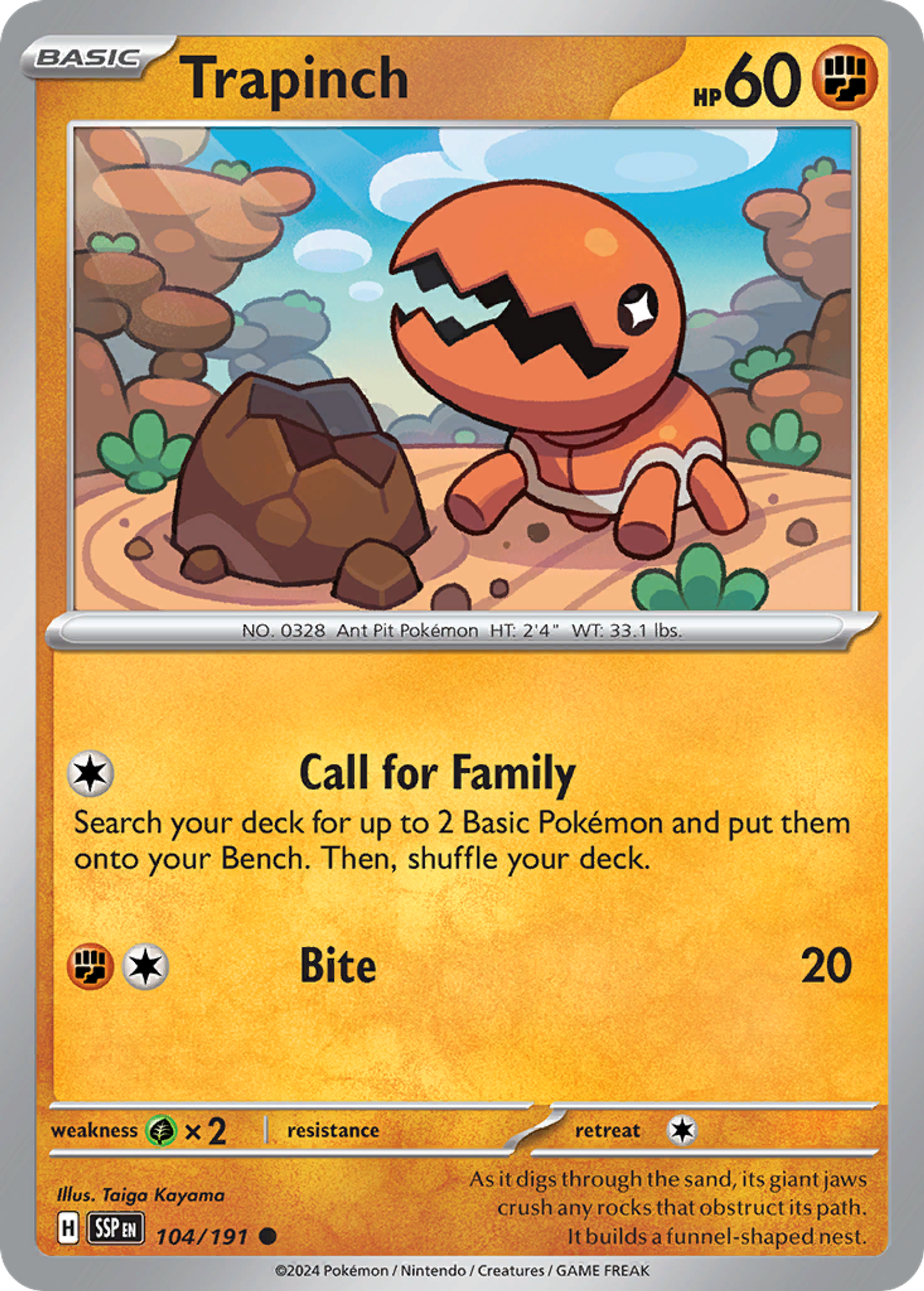 Trapinch — SV08: Surging Sparks — Pokémon