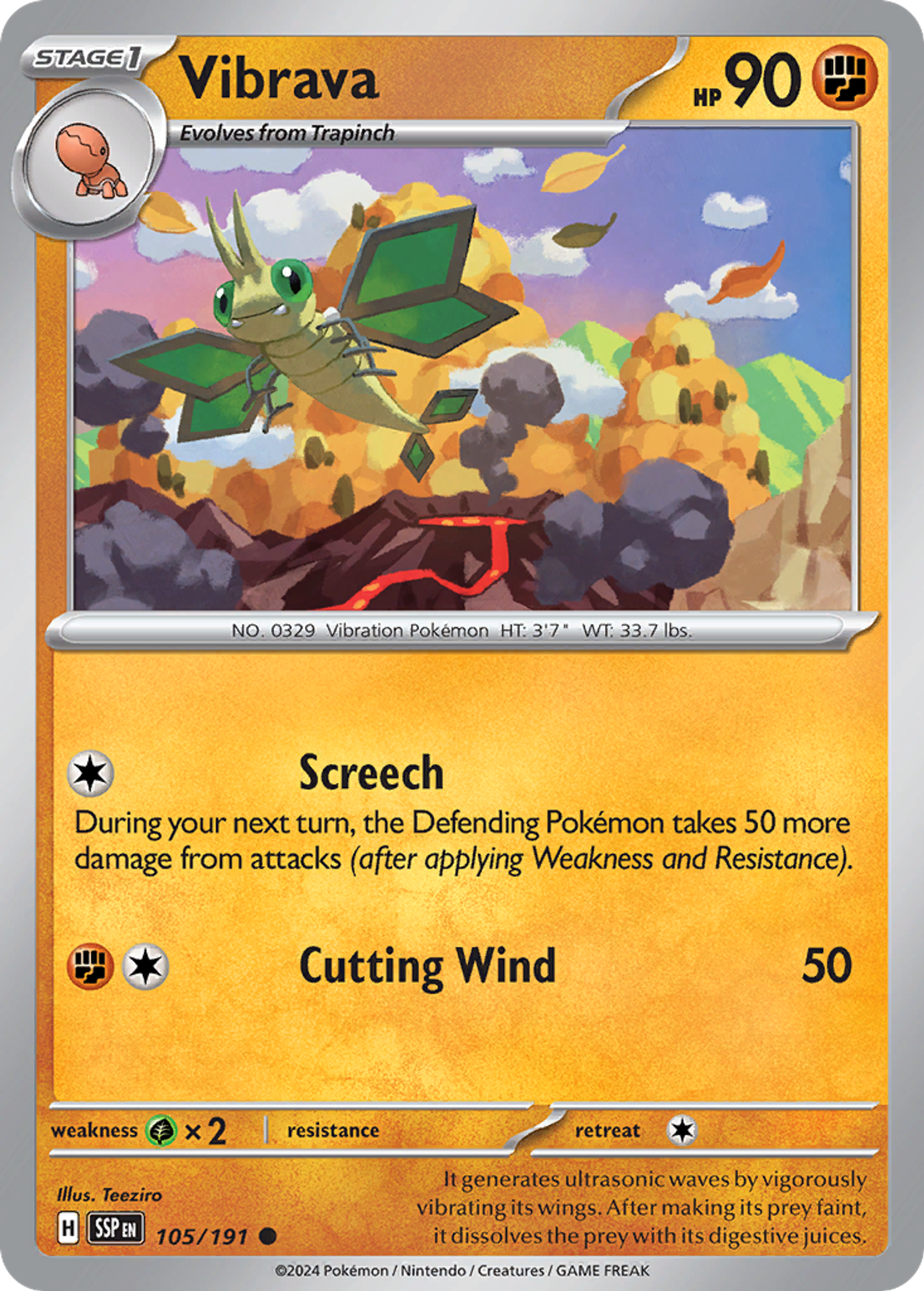 Vibrava — SV08: Surging Sparks — Pokémon