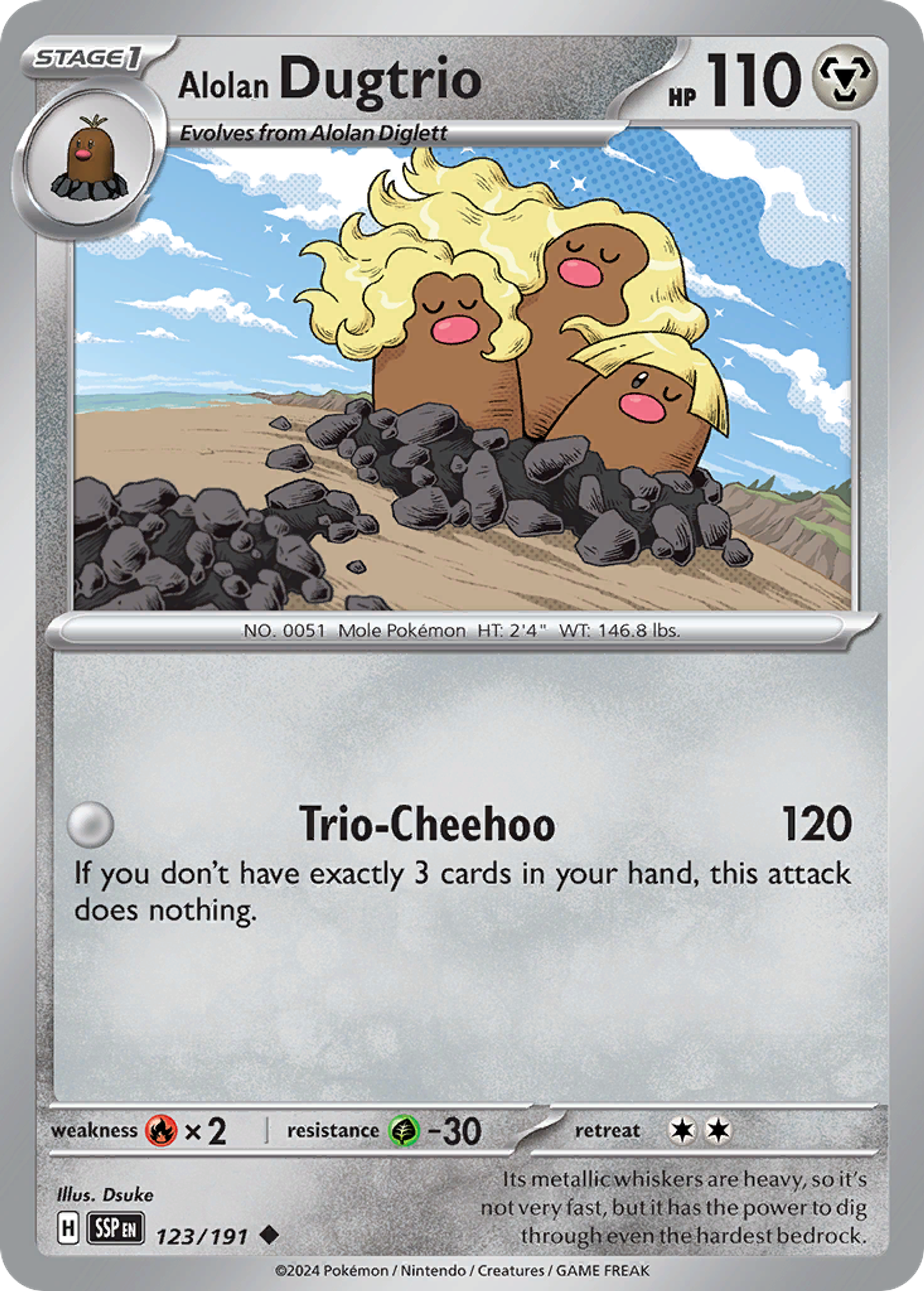 Triopikeur d'Alola — SV08: Surging Sparks — Pokémon