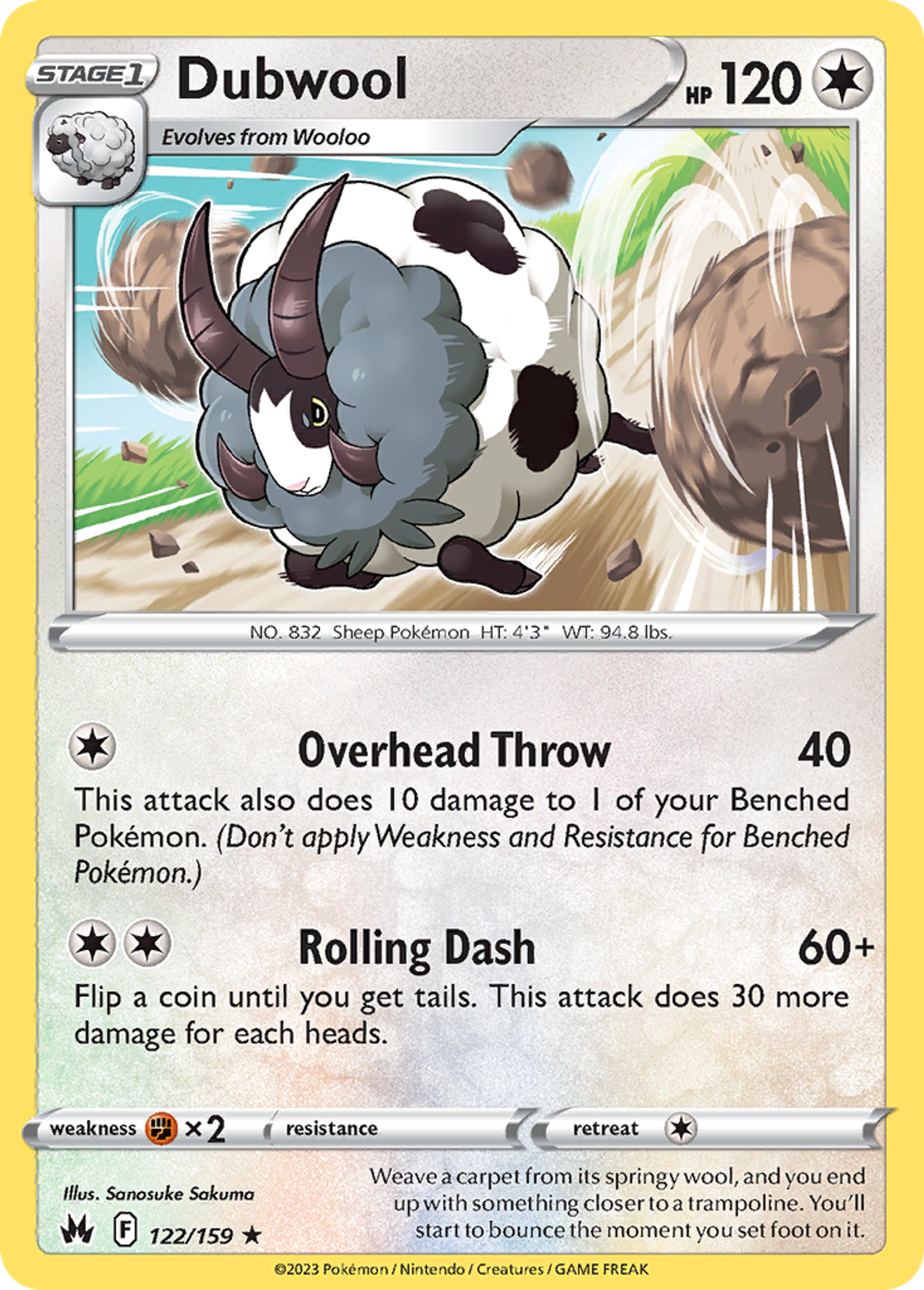 Dubwool — SWSH: Crown Zenith — Pokémon