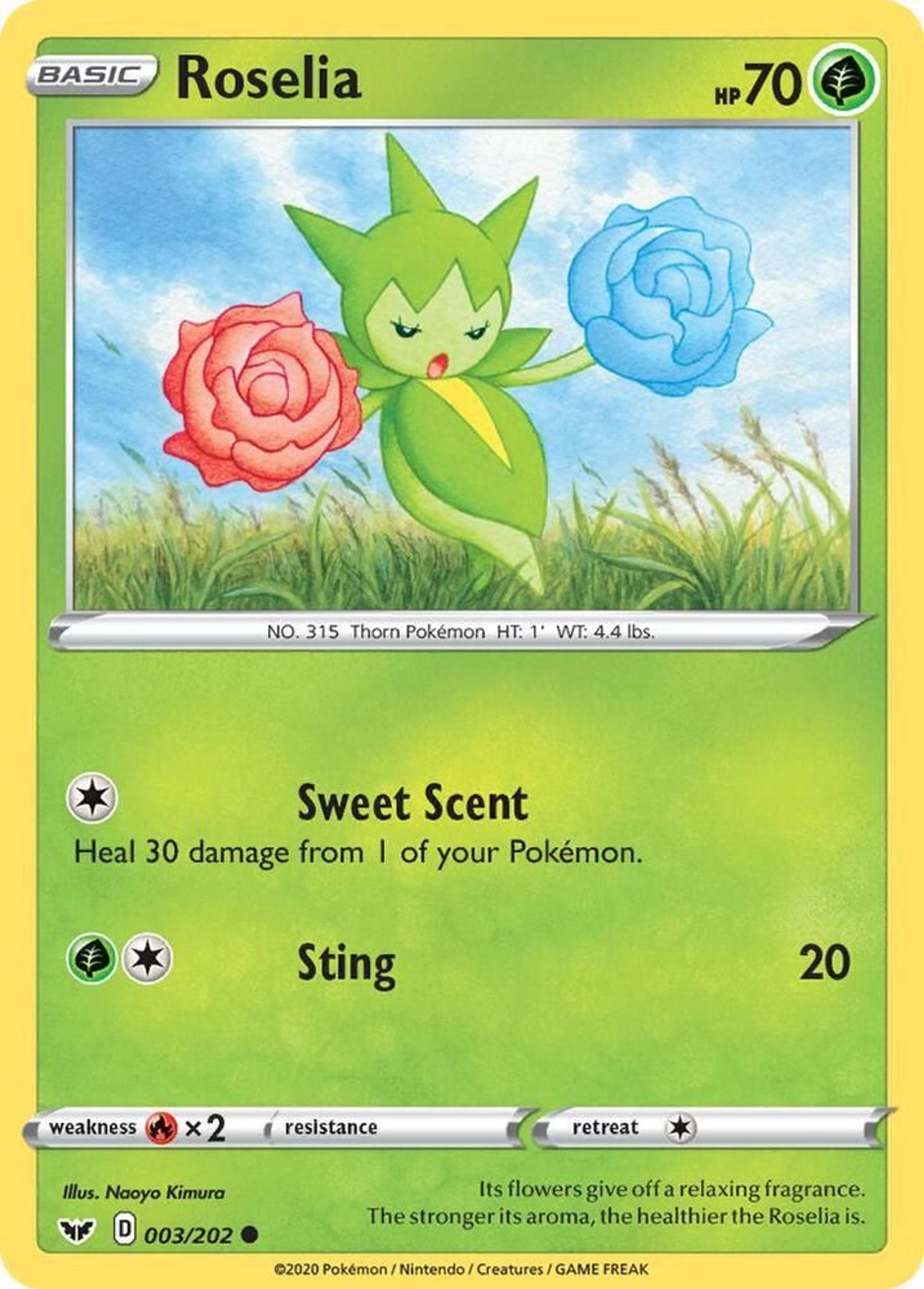 Roselia — SWSH01: Sword & Shield Base Set — Pokemon