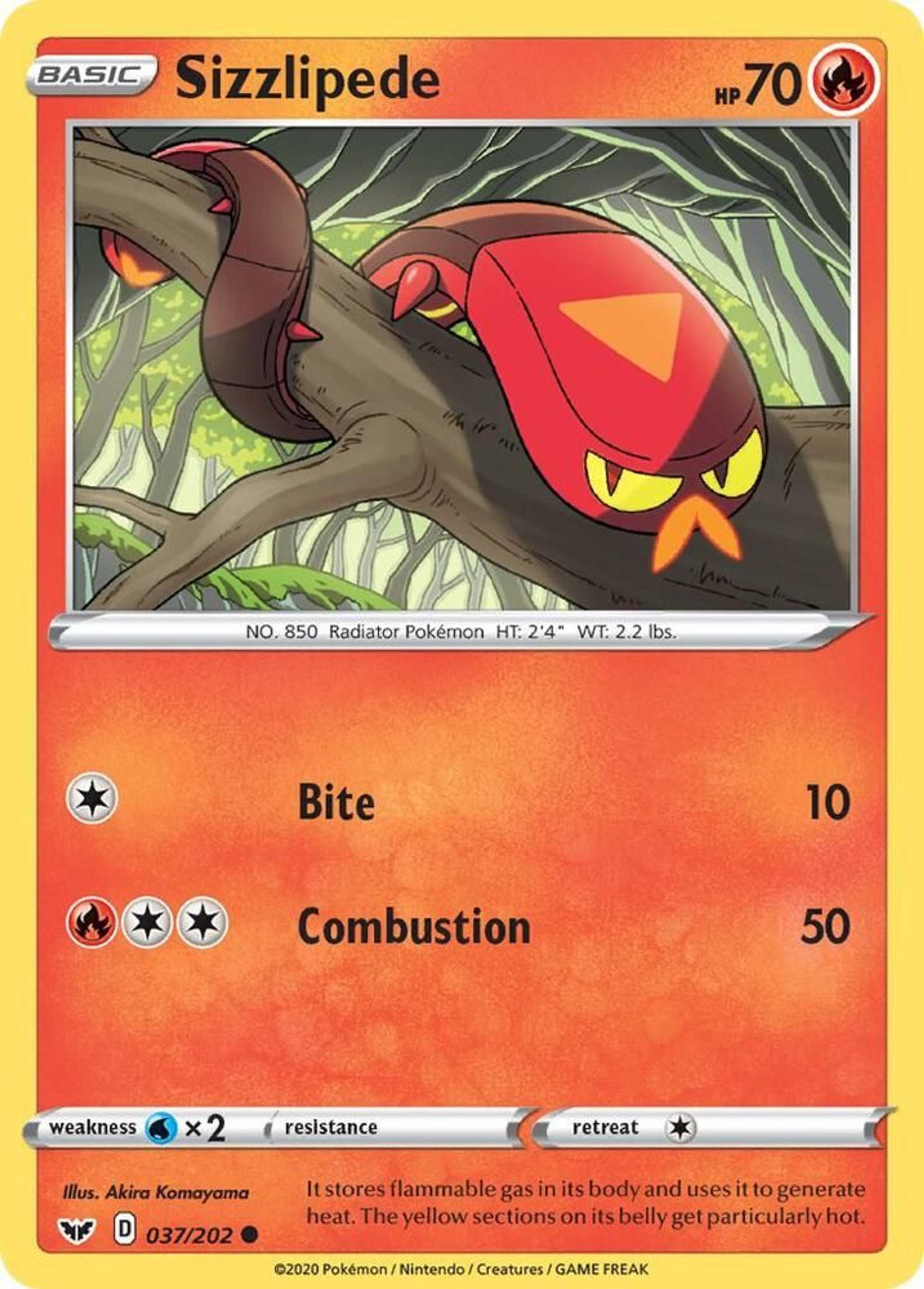 Sizzlipede — SWSH01: Sword & Shield Base Set — Pokemon