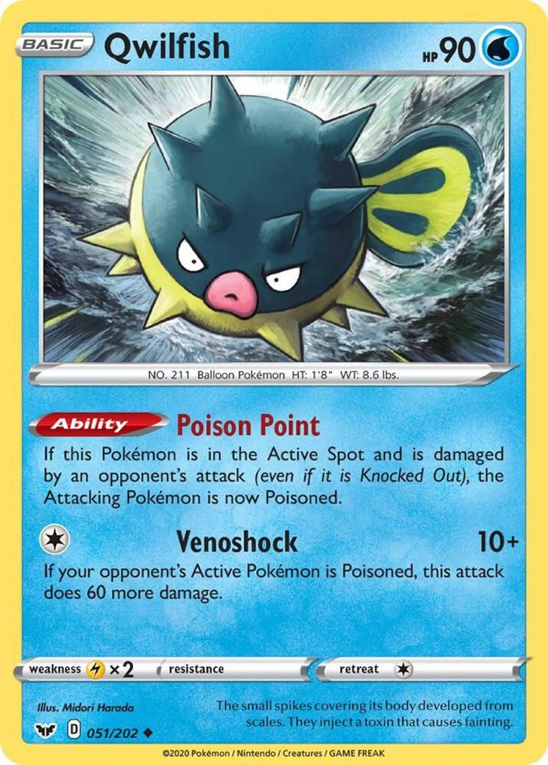 Qwilfish — SWSH01: Sword & Shield Base Set — Pokemon