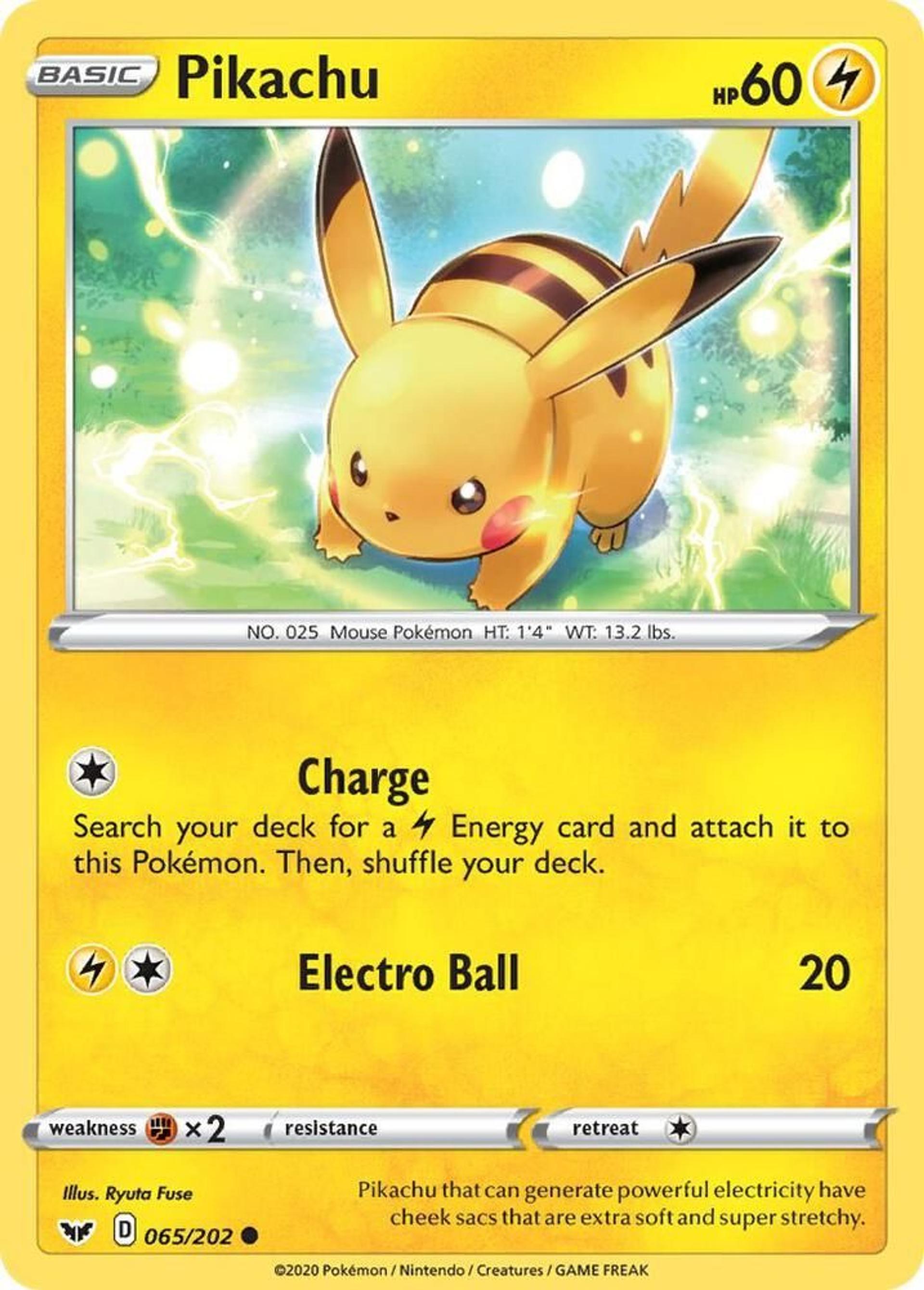 Pikachu — SWSH01: Sword & Shield Base Set — Pokemon