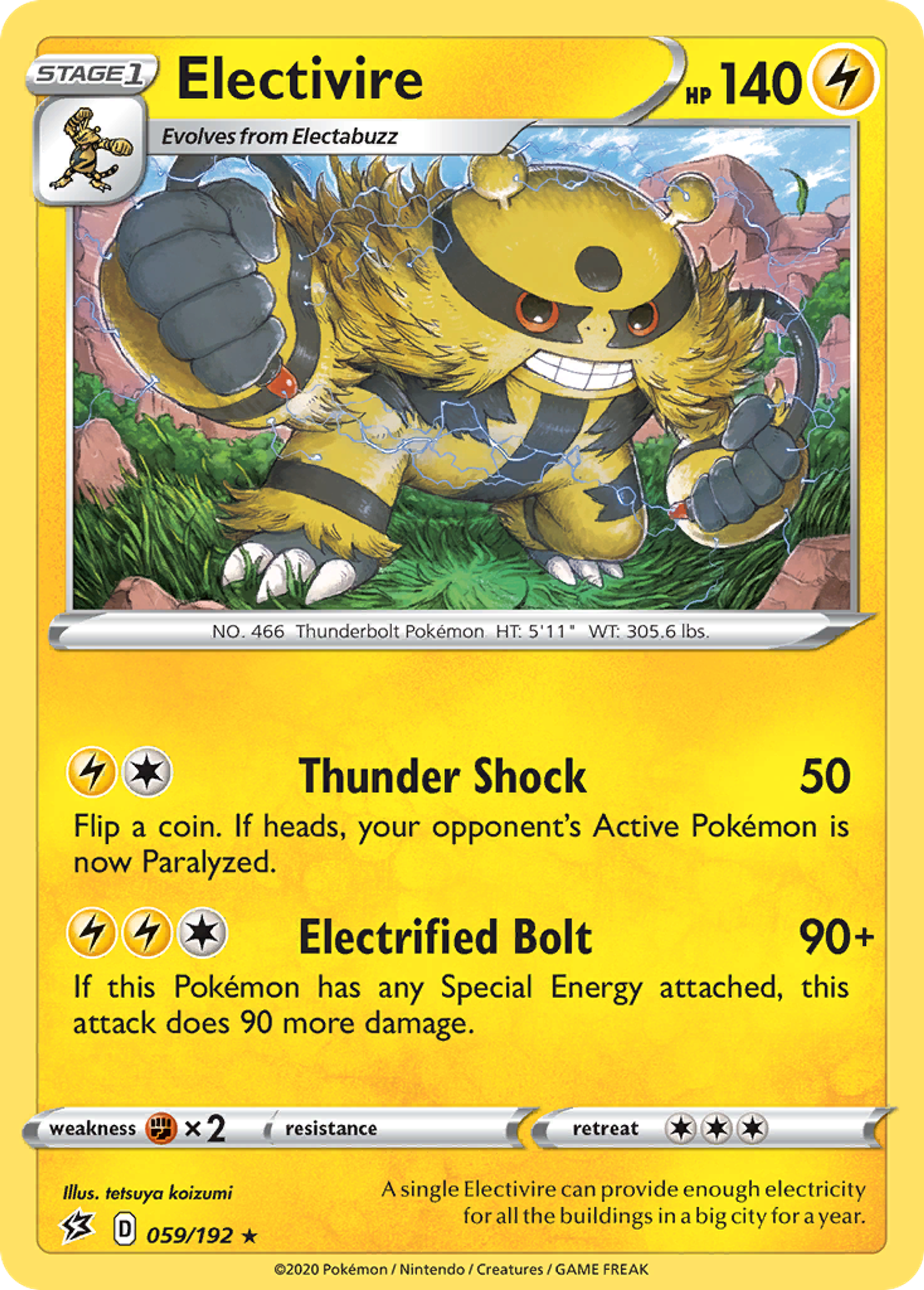 Electivire — SWSH02: Rebel Clash — Pokémon