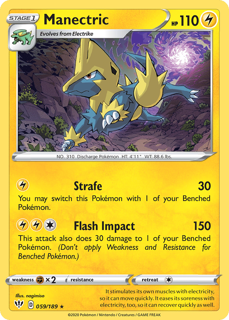 Manectric — SWSH03: Darkness Ablaze — Pokemon