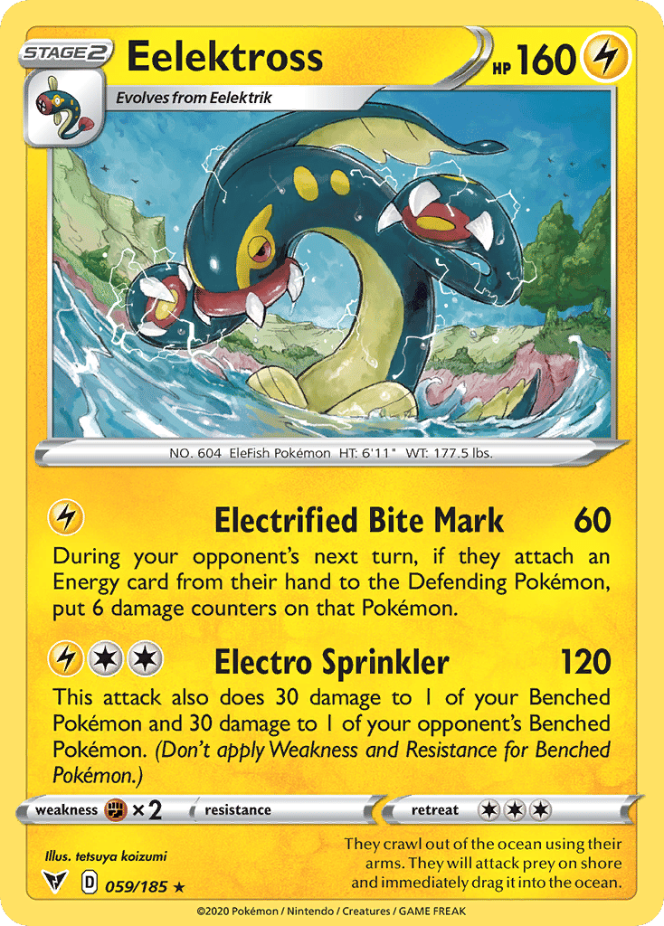 Eelektross from SWSH04: Vivid Voltage - Pokemon