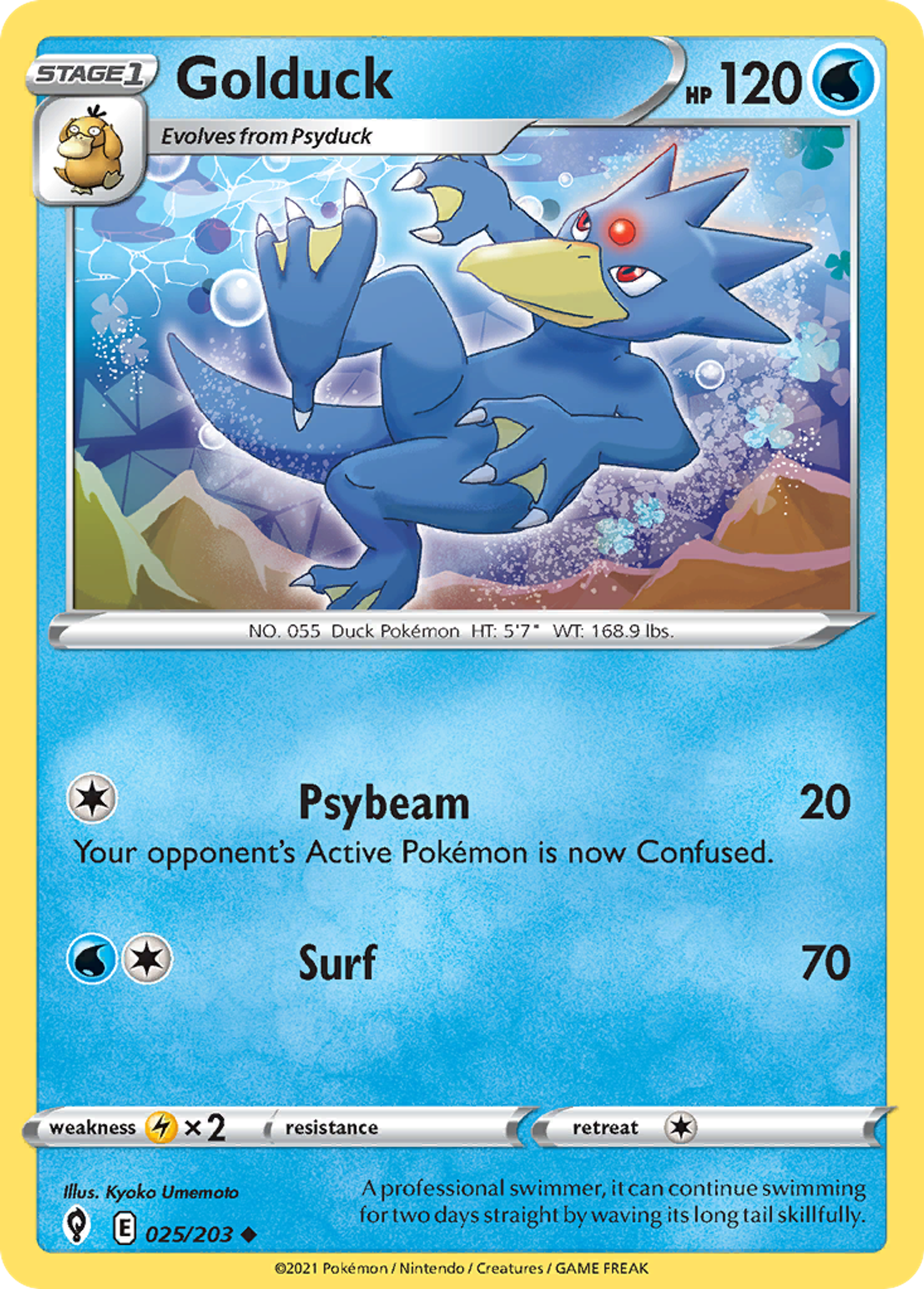 Golduck — SWSH07: Evolving Skies — Pokémon