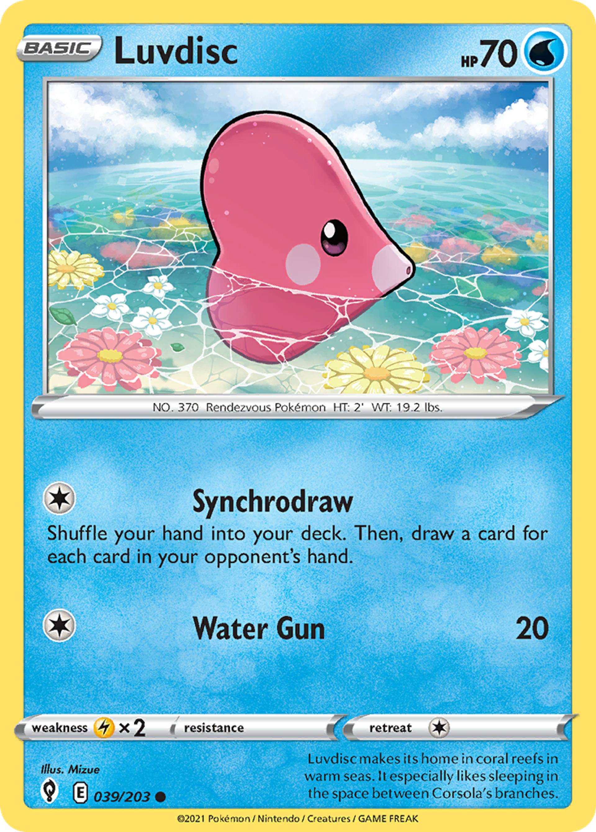 Luvdisc — SWSH07: Evolving Skies — Pokémon